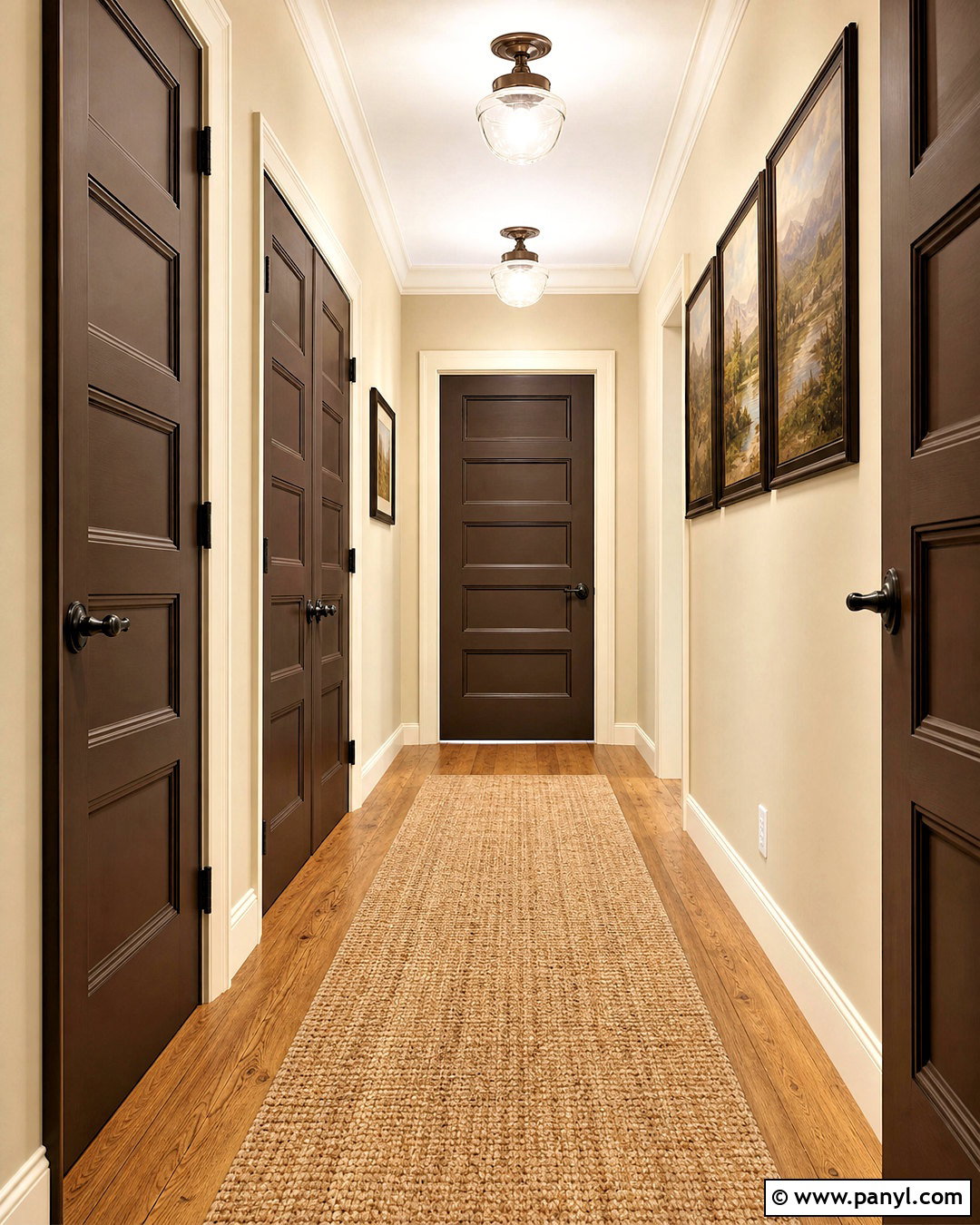 Chocolate Brown Hallway Doors - 20 hallway door colors