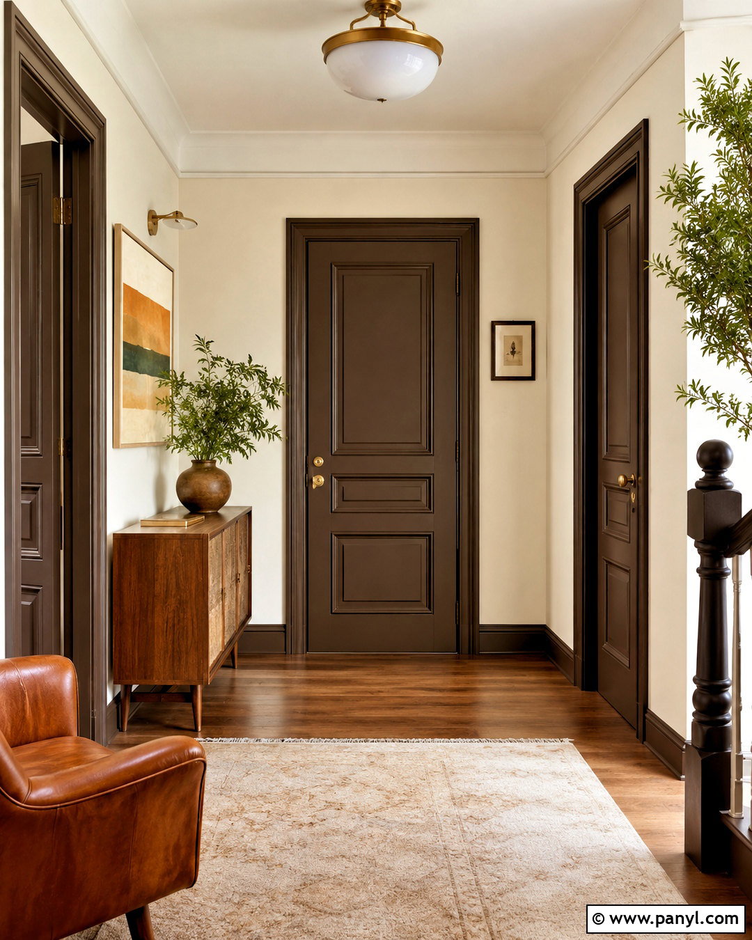 Chocolate Brown Interior Doors With Cream Trim - 20 painted interior doors colour schemes