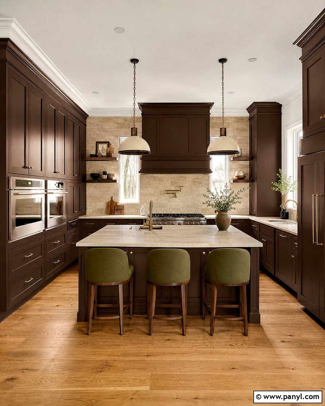 Chocolate Brown Kitchen - 20 bold kitchen colors