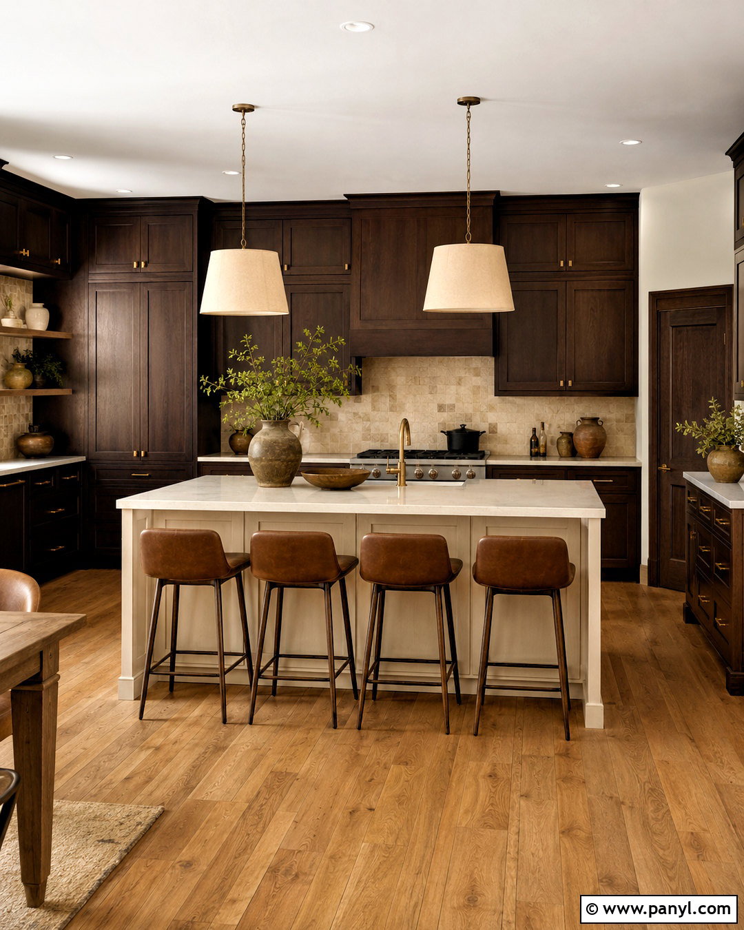 Chocolate Brown Kitchen - 20 kitchen color themes