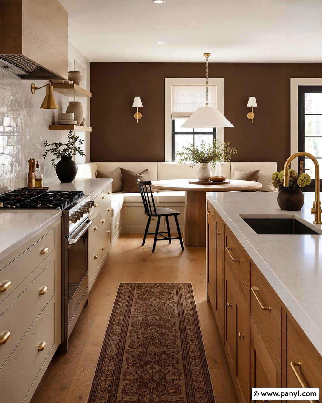 Chocolate Brown Kitchen Accent Wall - 30 kitchen accent wall color ideas