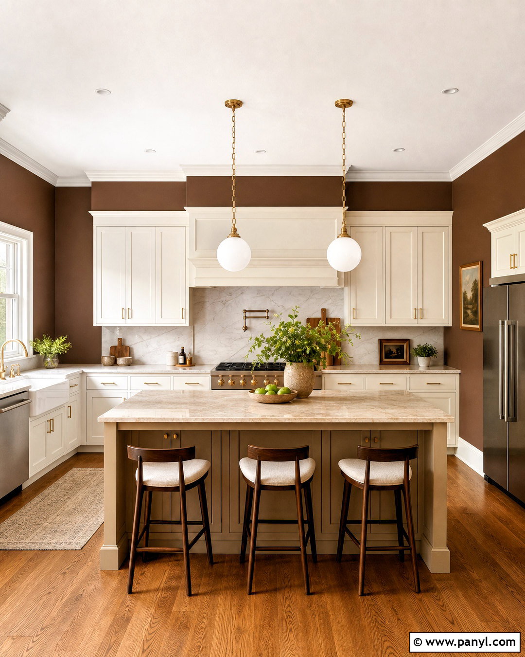 Chocolate Brown Kitchen Walls - 20 kitchen wall paint colors