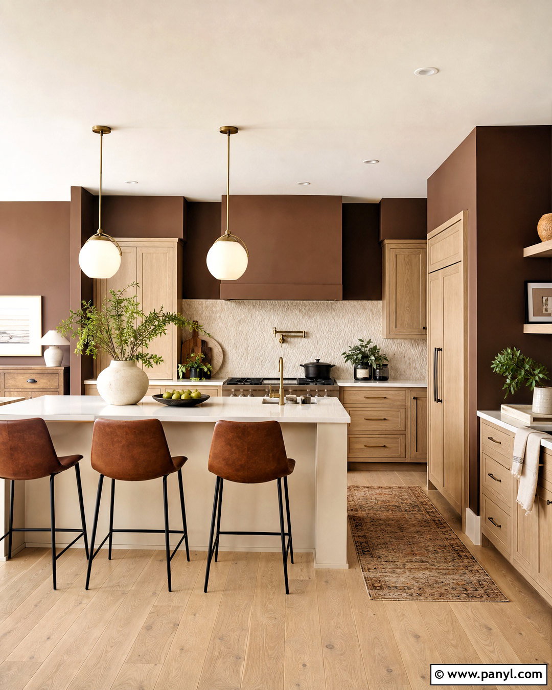 Chocolate Brown Kitchen Walls - 20 paint ideas for kitchen walls