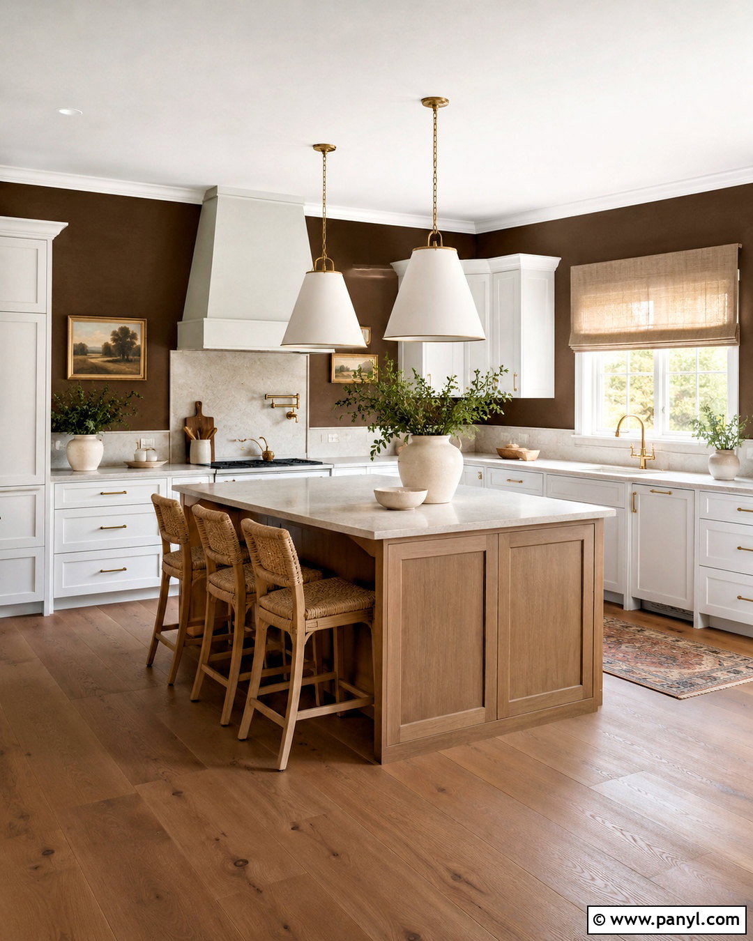 Chocolate Brown Kitchen Walls - 40 Kitchen Wall Colors With White Cabinets