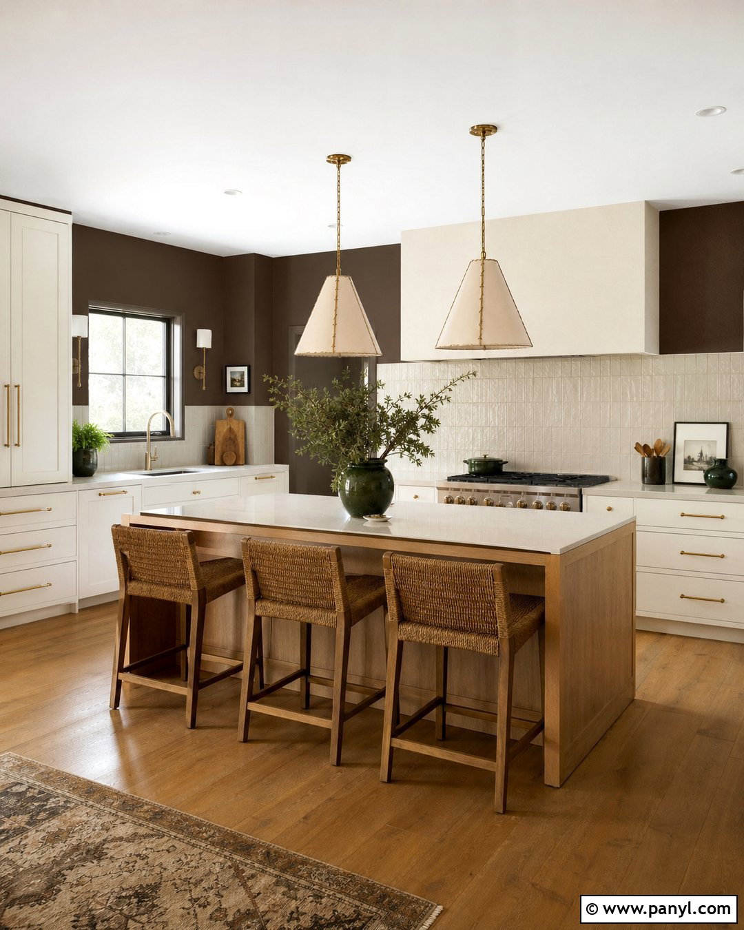 Chocolate Brown Kitchen Walls - 30 White Kitchen Wall Color Ideas