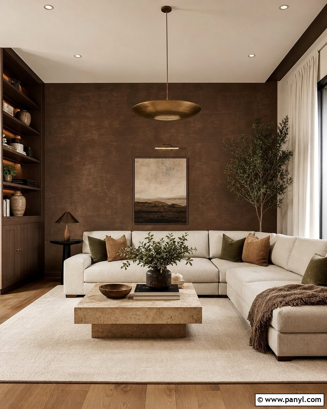 Chocolate Brown Limewash Accent Wall - 35 limewash accent wall ideas