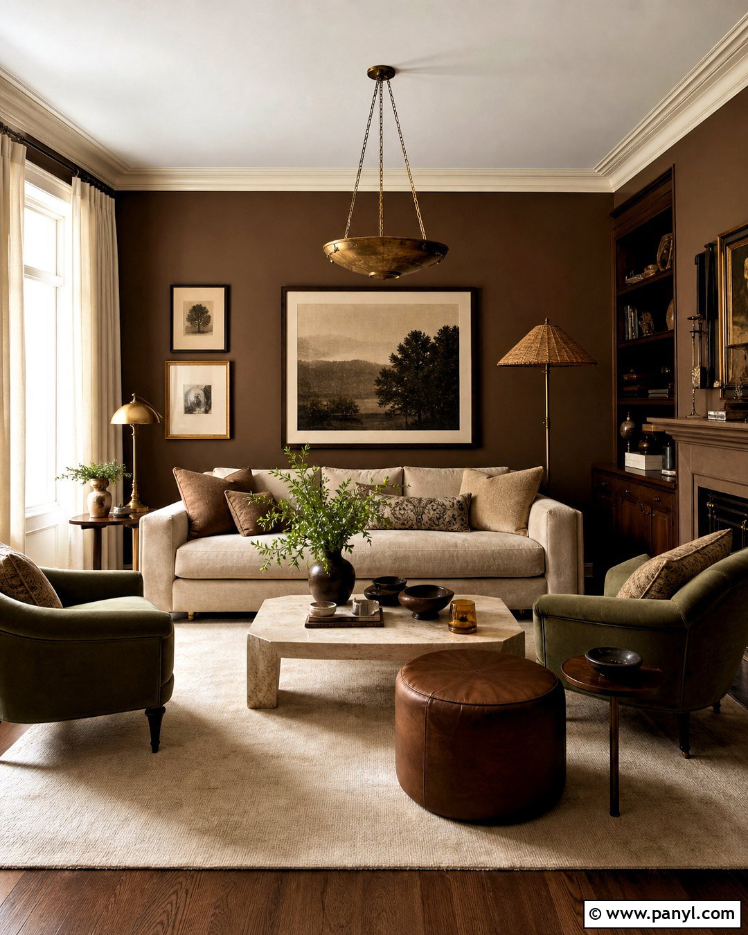 Chocolate Brown Living Room - 20 living room inspiration ideas