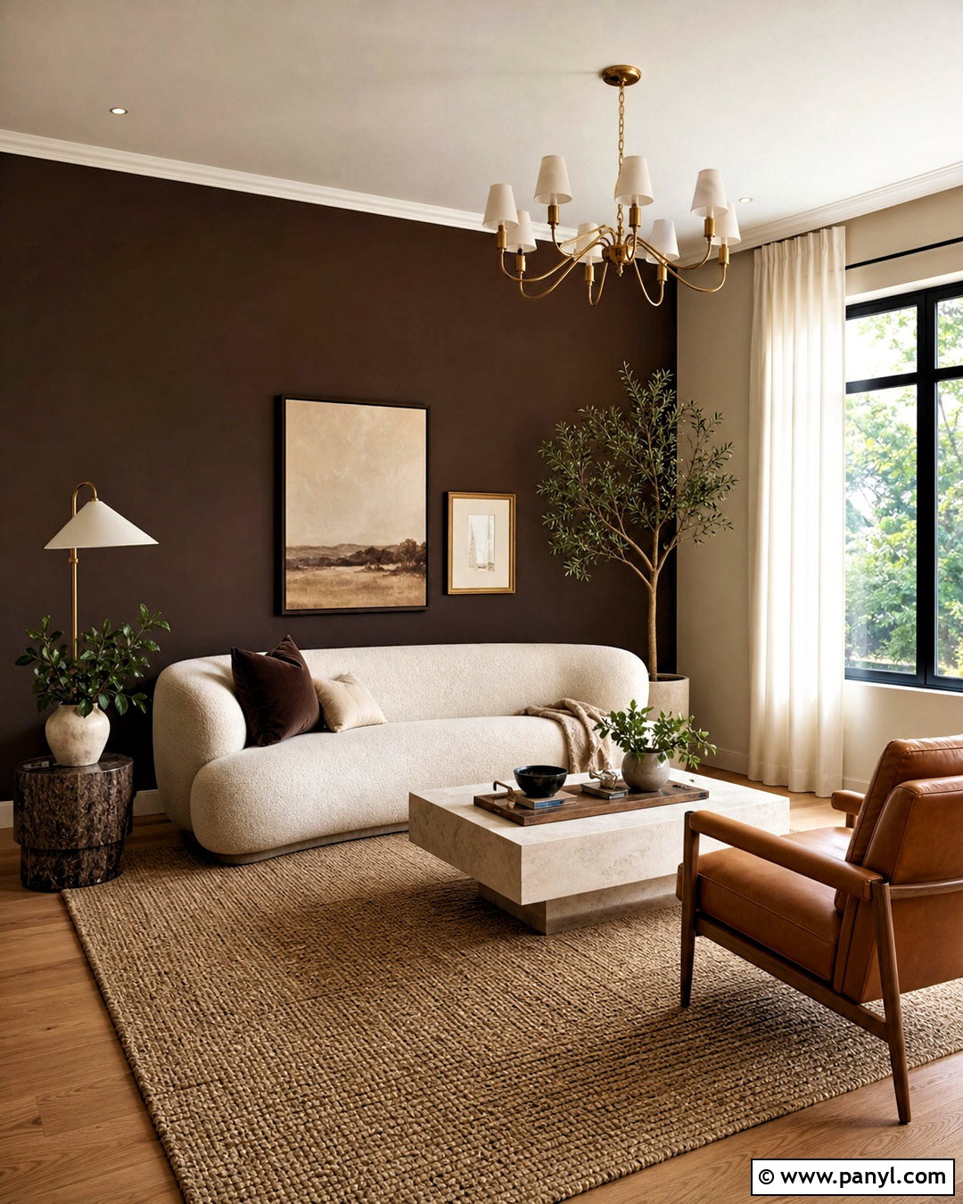 Chocolate Brown Living Room Accent Wall - 20 living room accent wall color ideas