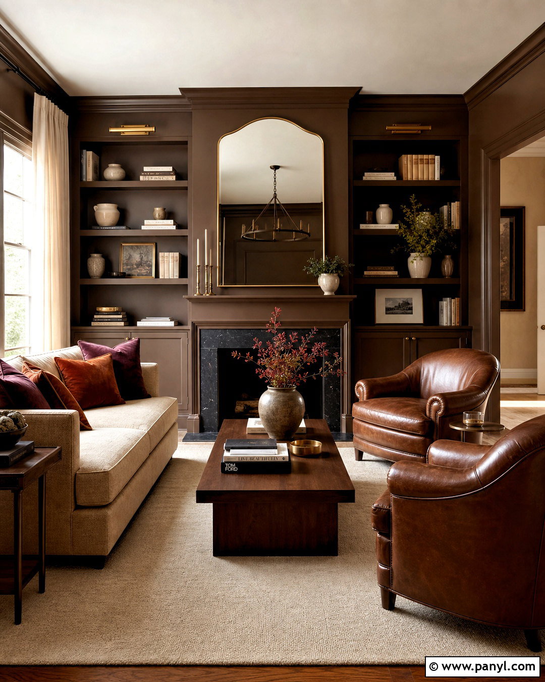 Chocolate Brown Living Room Color - 20 warm living room colors