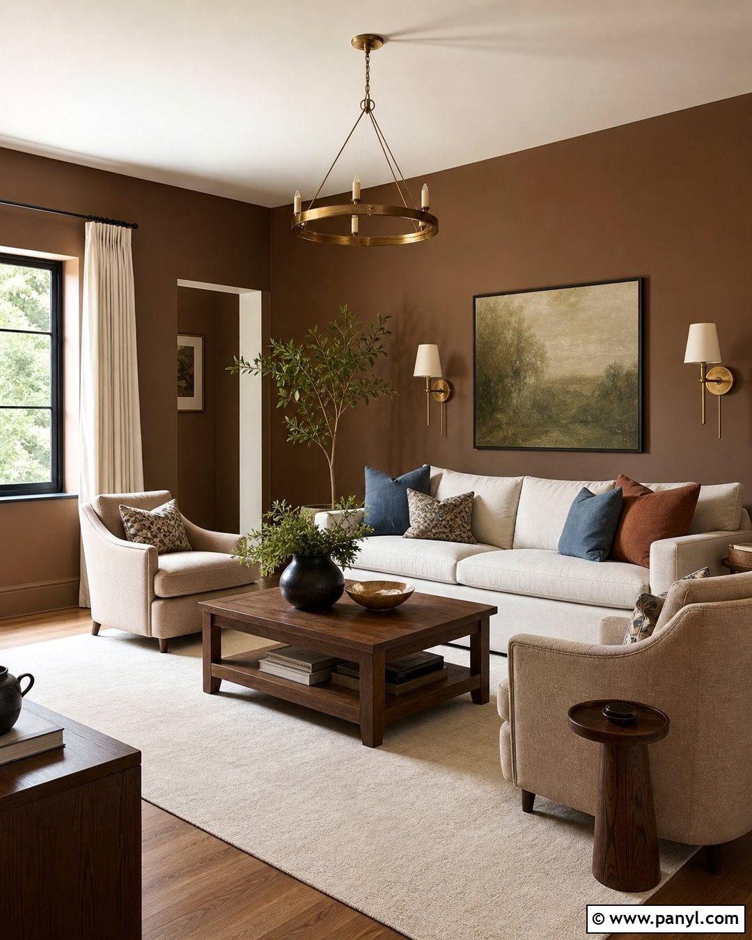 Chocolate Brown Living Room Wall Paint - 20 Best Wall Paint Colors For Living Room Ideas