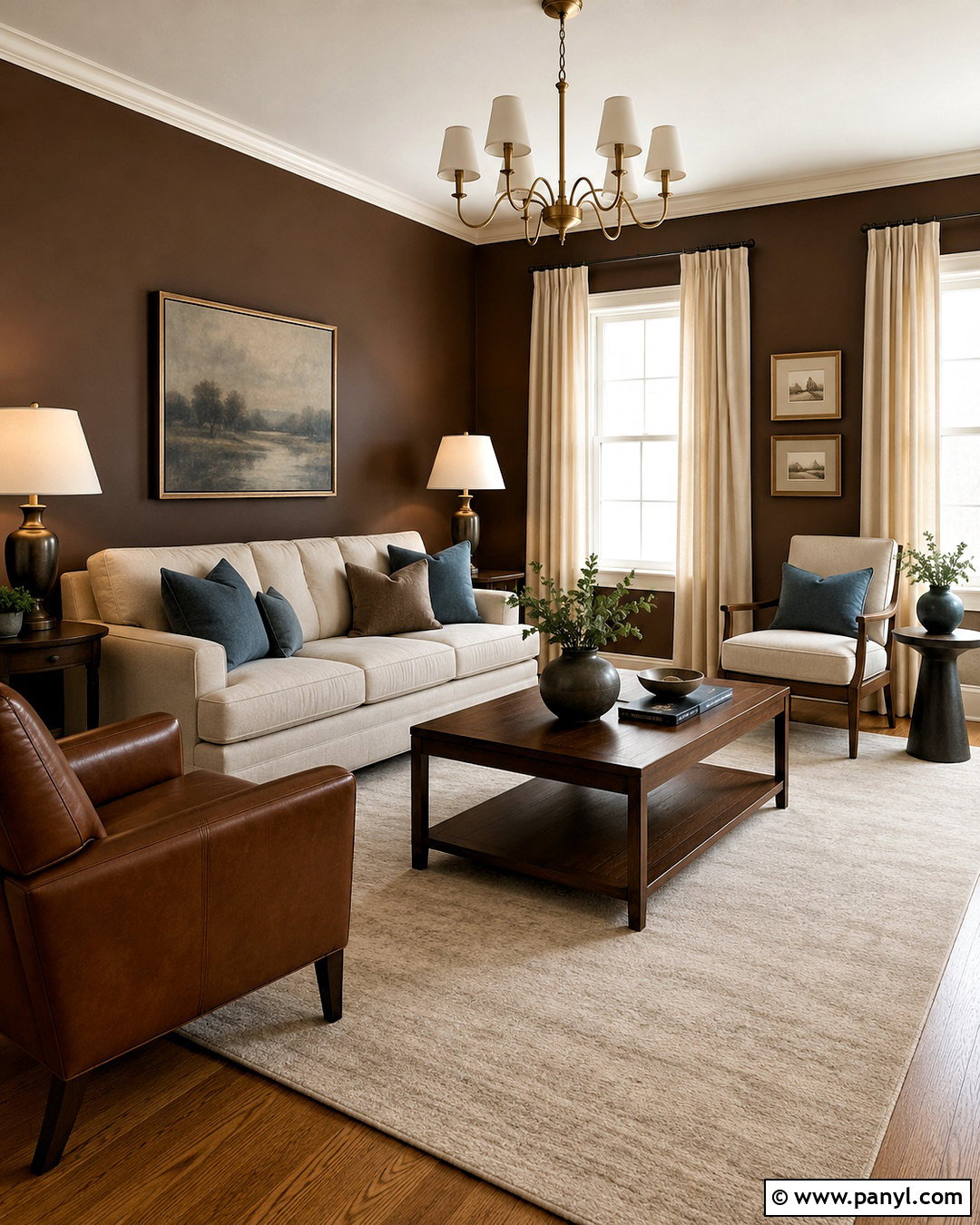 Chocolate Brown Living Room Walls - 40 brown wall paint ideas