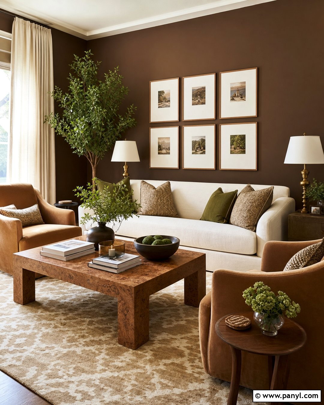 Chocolate Brown Living Room Walls - 45 wall colors for living room ideas