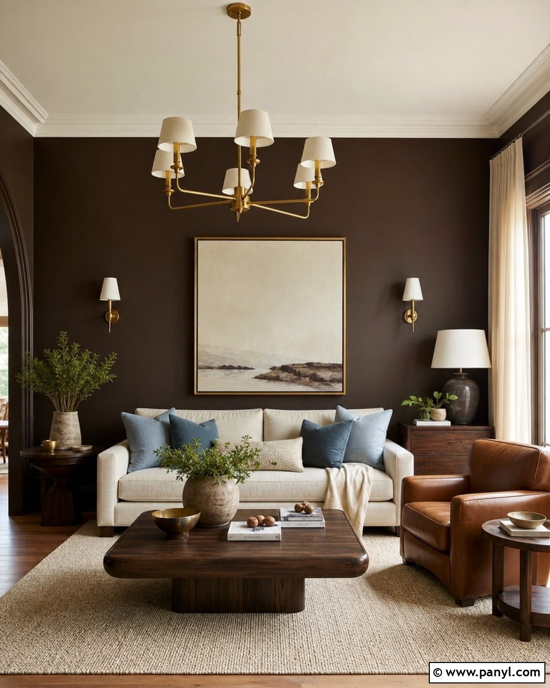 Chocolate Brown Living Room Walls - 50 paint ideas for walls