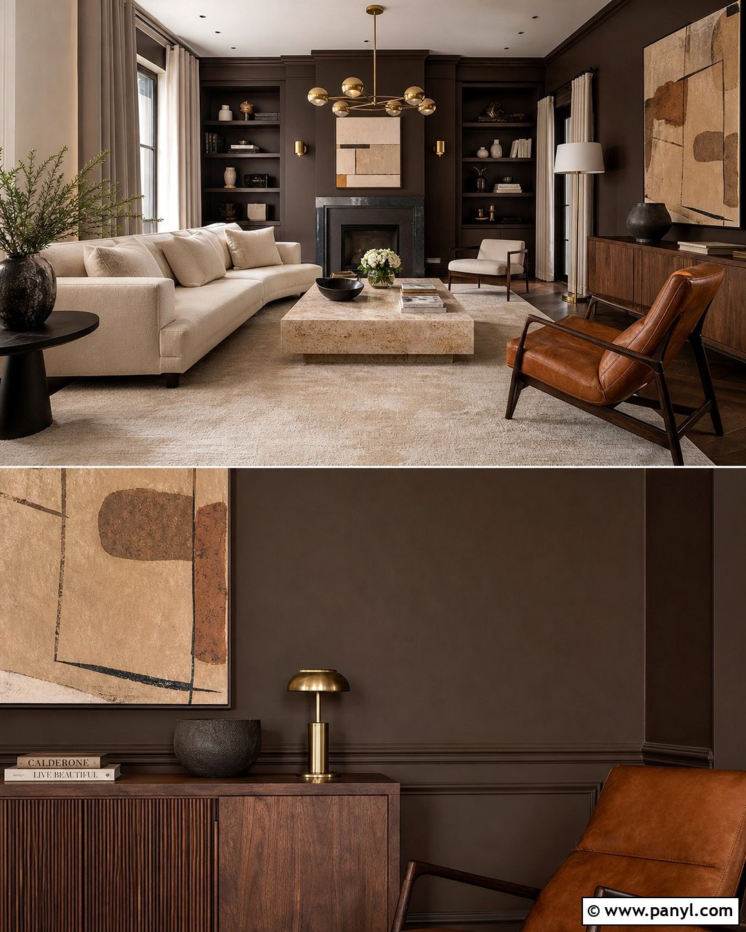 Chocolate Brown Living Room Walls - 20 Modern House Wall Colors