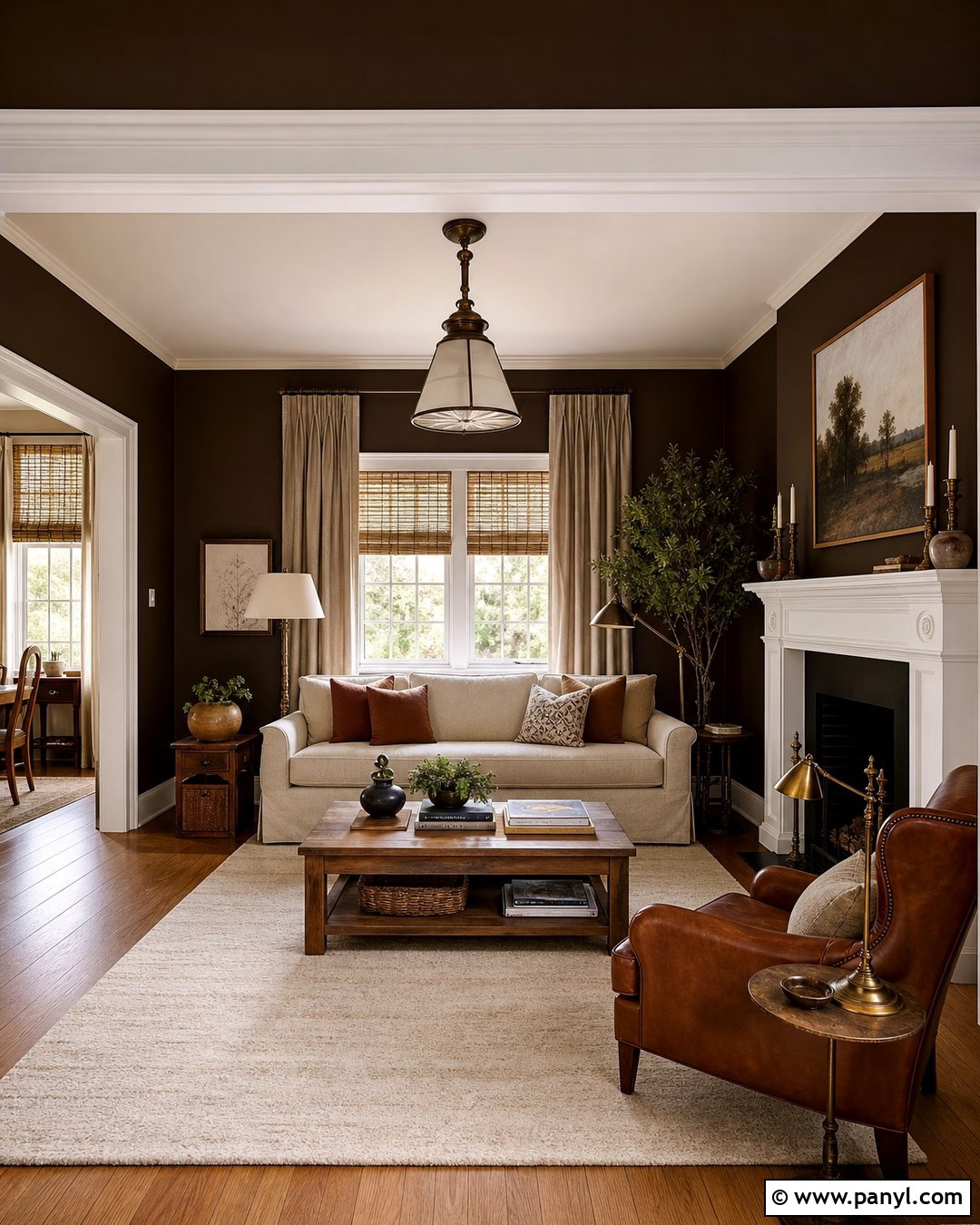 Chocolate Brown Living Room Walls - 25 Warm Brown Wall Color Ideas