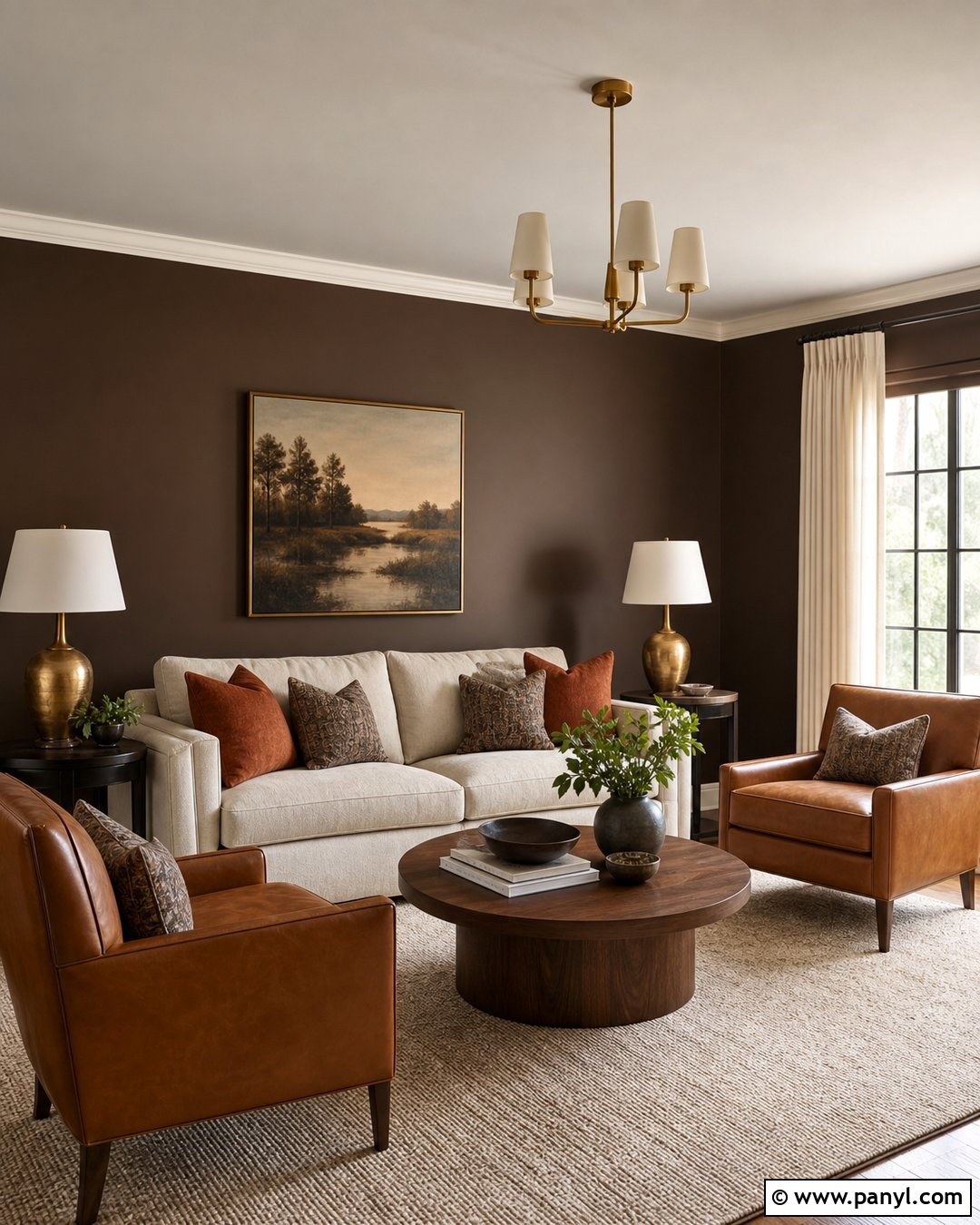 Chocolate Brown Living Room Walls - 30 Brown Paint Walls