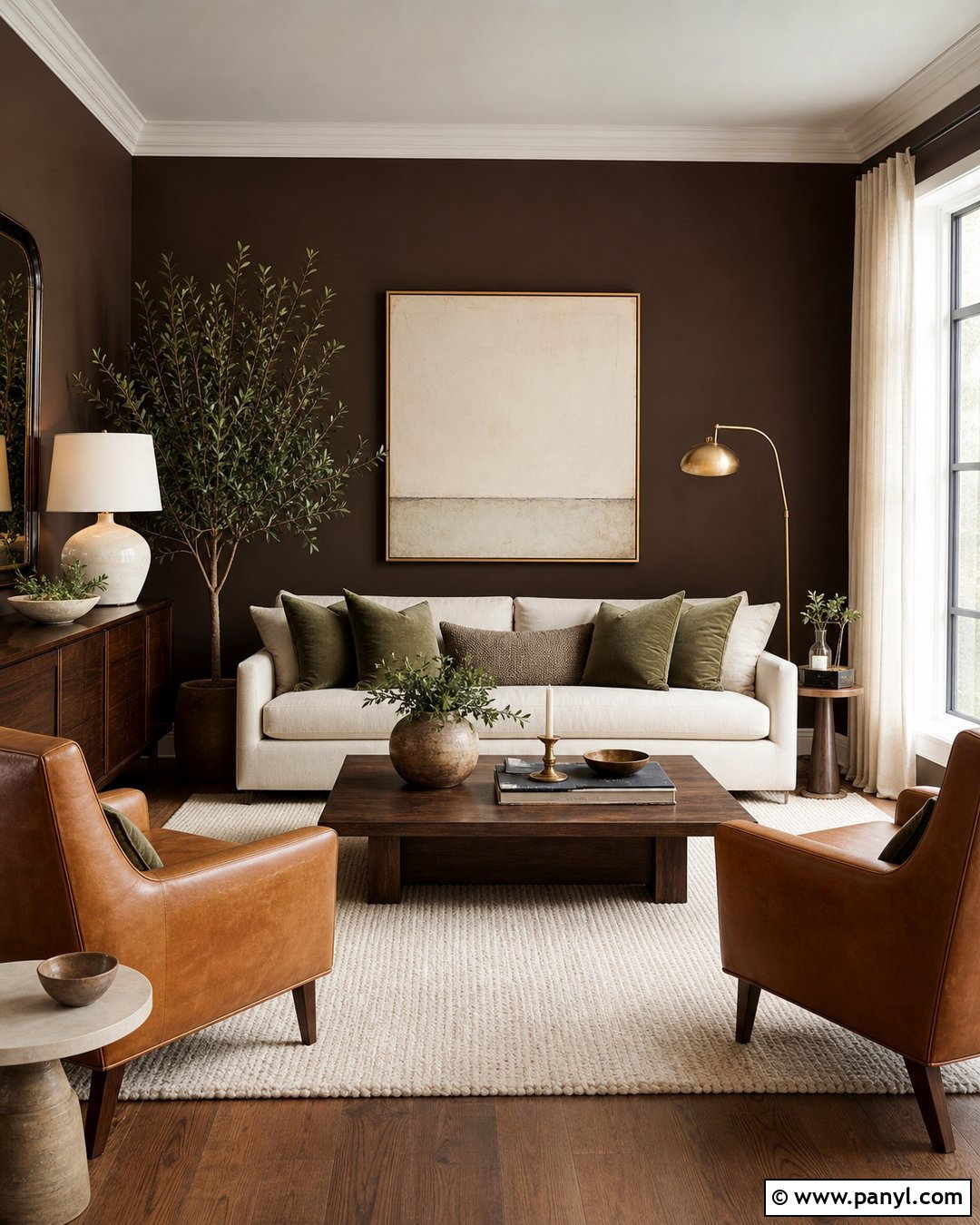 Chocolate Brown Living Room Walls - 30 brown painted walls