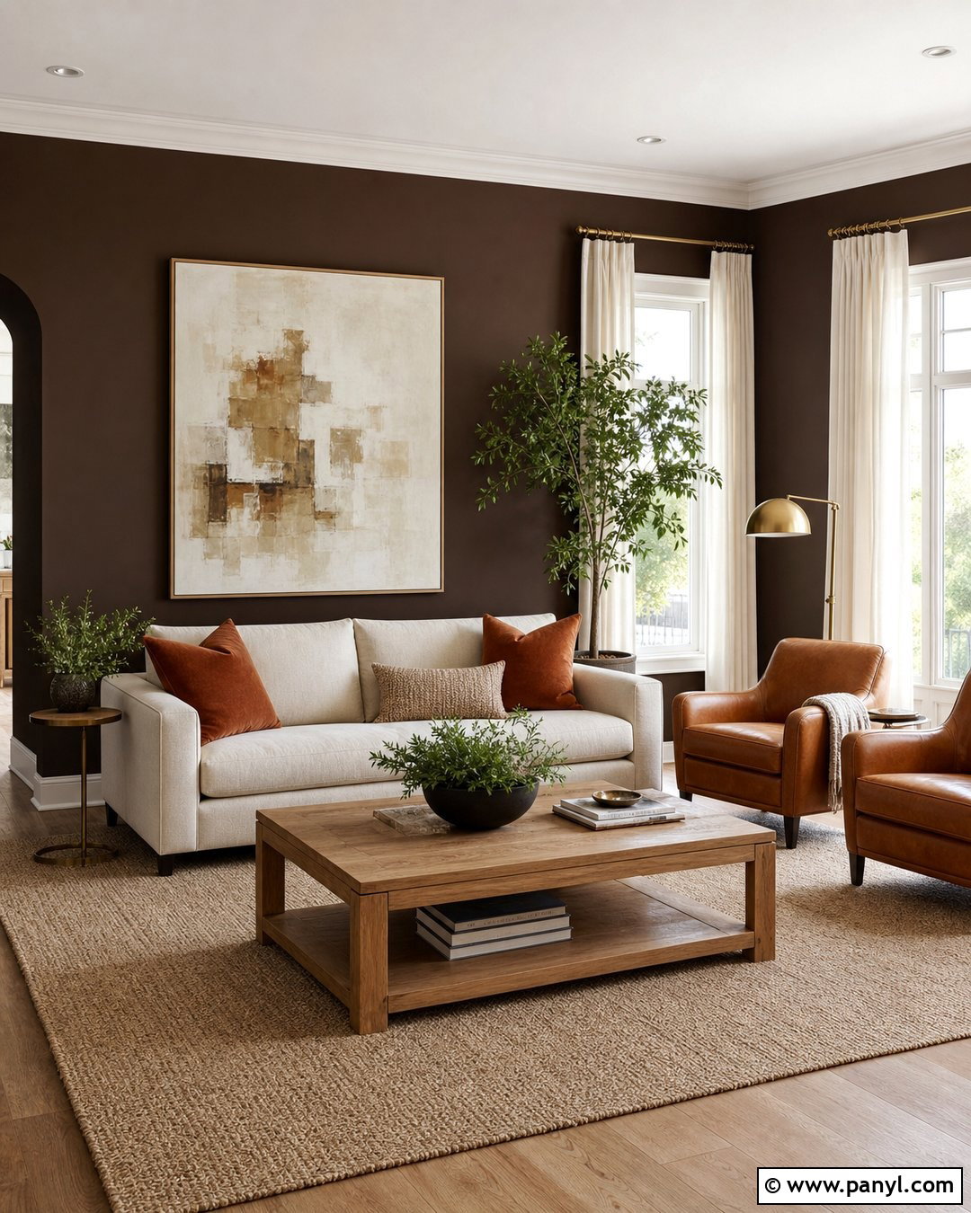Chocolate Brown Living Room Walls - 35 Chocolate Brown Walls