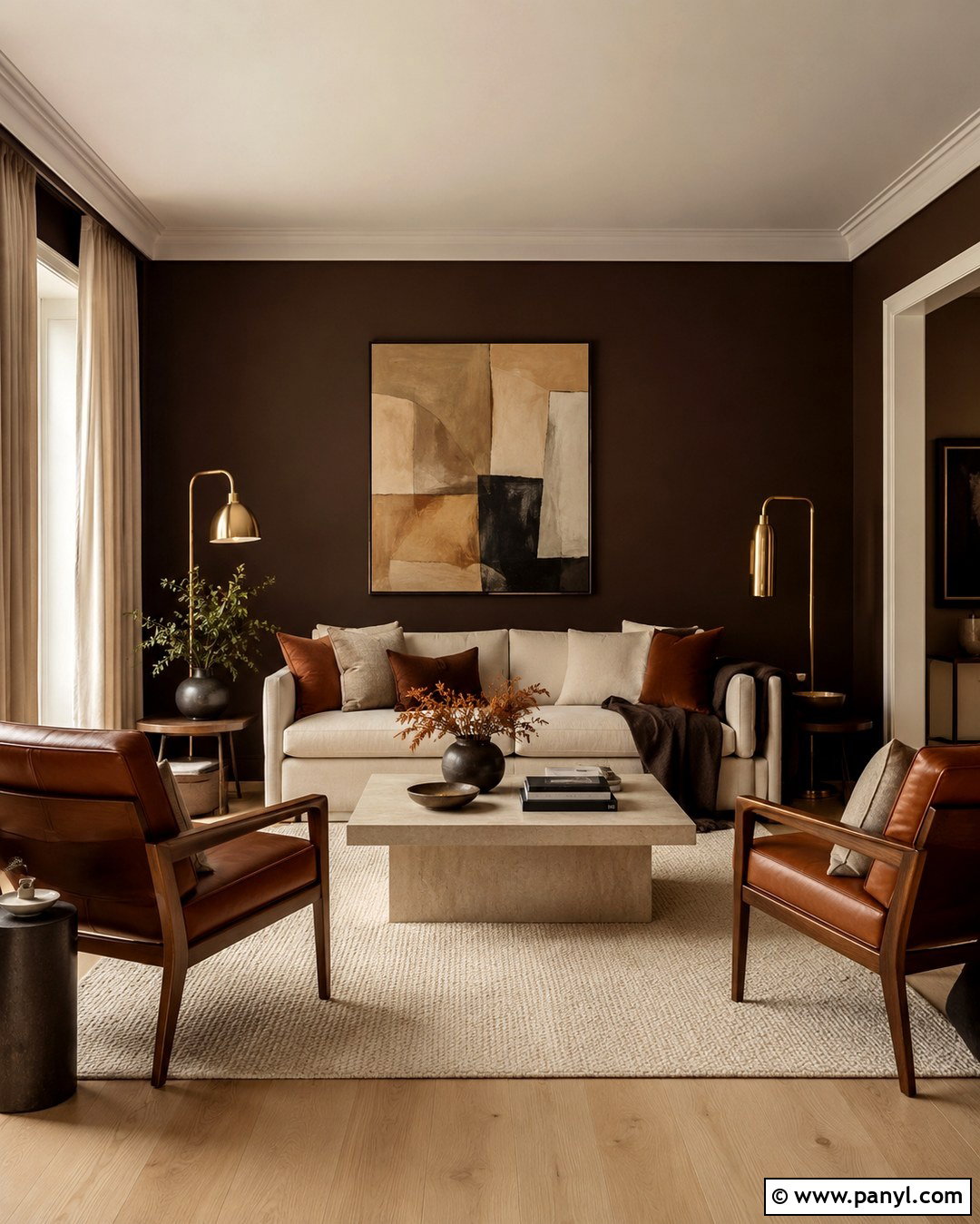 Chocolate Brown Living Room Walls - 20 Living Room Wall Color Ideas Modern Ideas