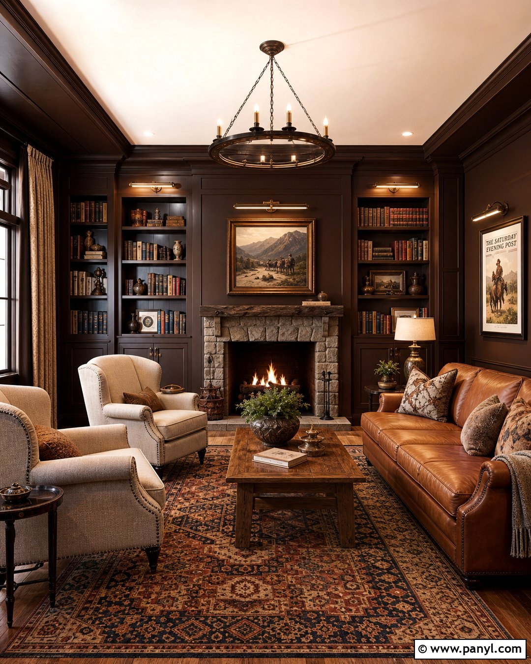 Chocolate Brown Lodge Walls - 20 Lodge Wall Colors