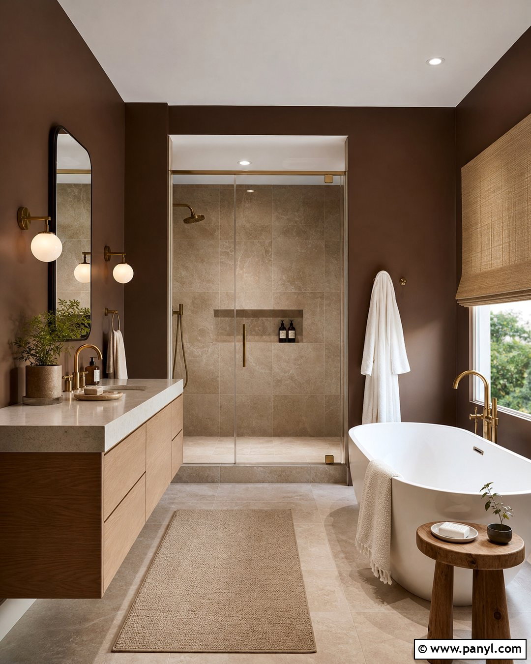 Chocolate Brown Master Bath Walls - 25 Master Bath Wall Color Ideas