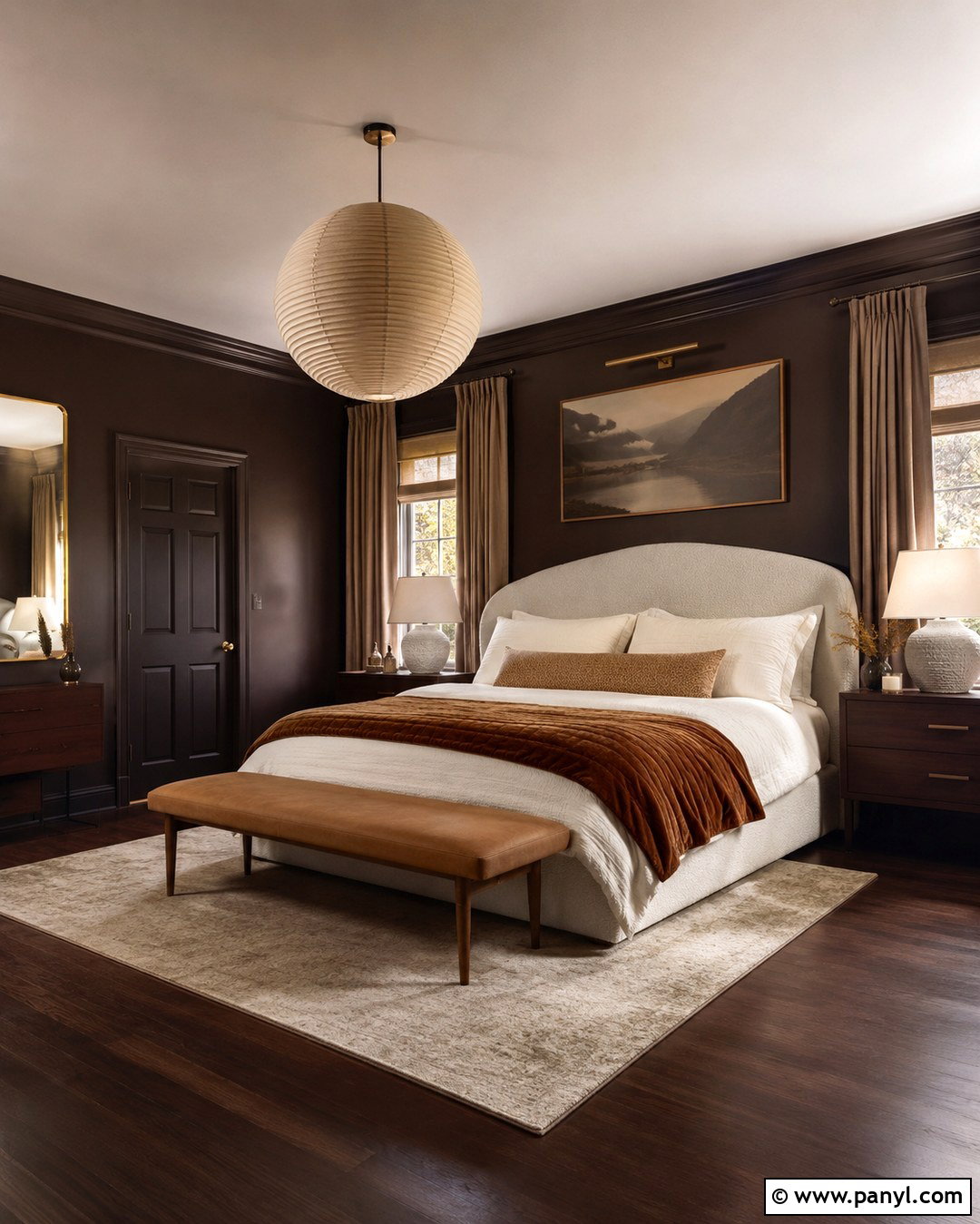 Chocolate Brown Master Bedroom Walls - 20 Dark Wall Master Room Ideas