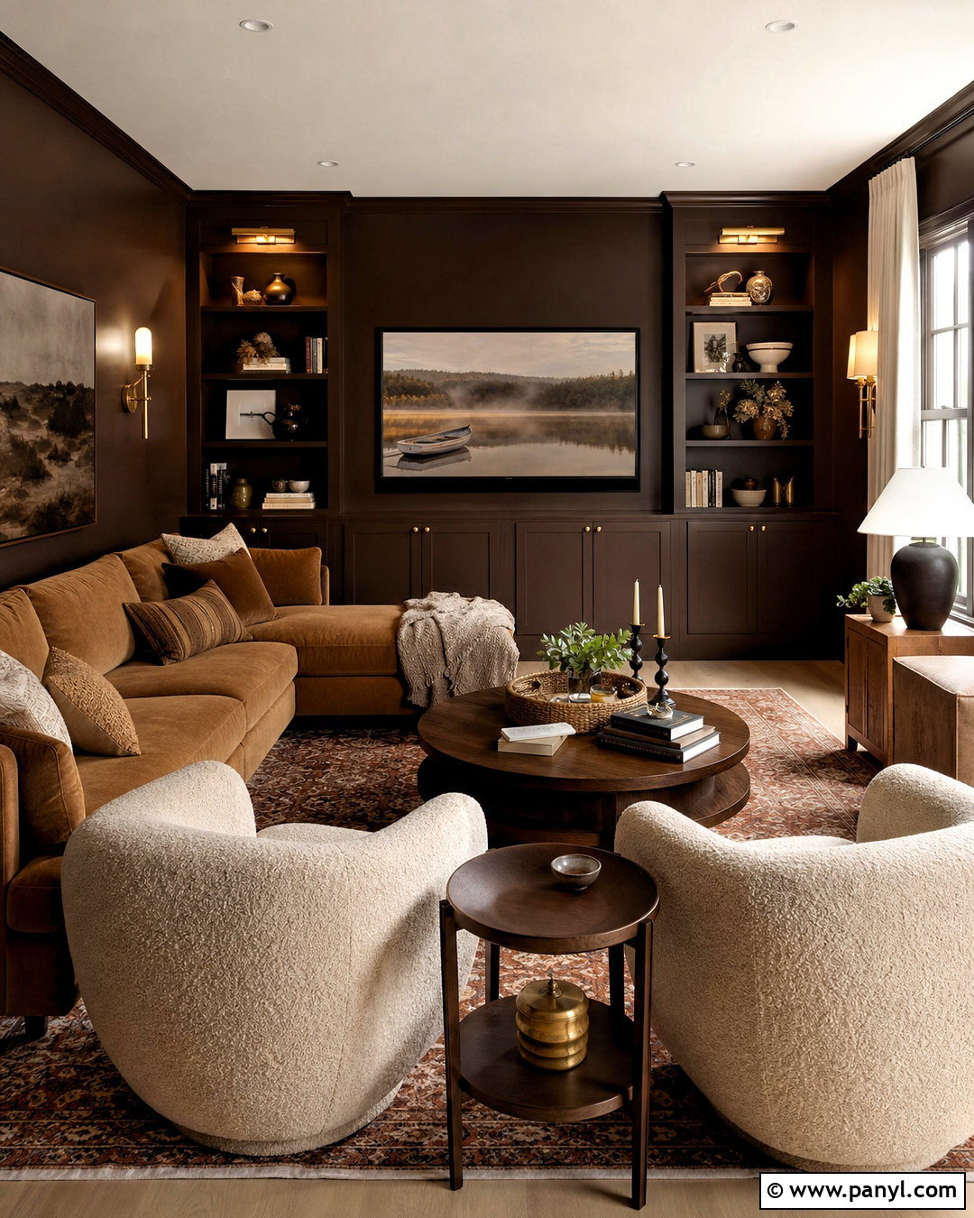 Chocolate Brown Media Room Paint Colors - 20 inside house paint colors