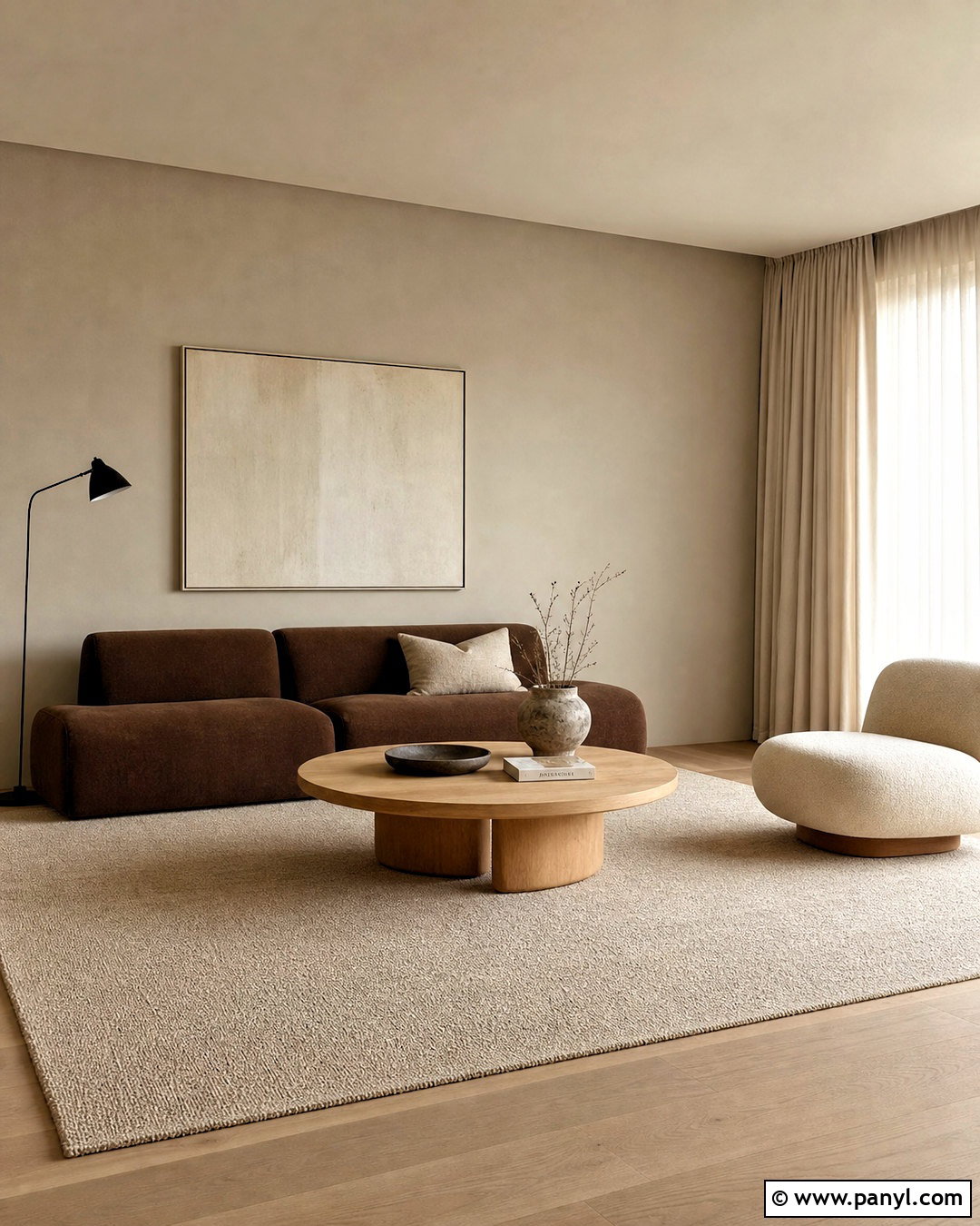 Chocolate Brown Minimalist Living Room - 20 chocolate brown living room ideas