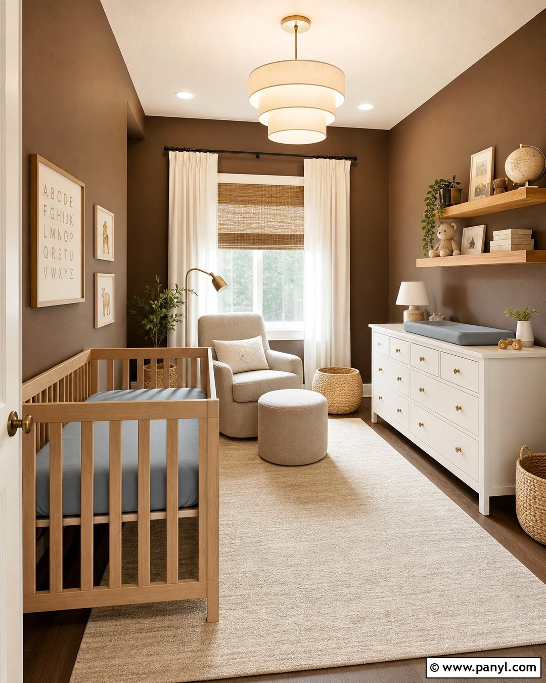 Chocolate Brown Nursery Walls - 30 Nursery Wall Color Ideas