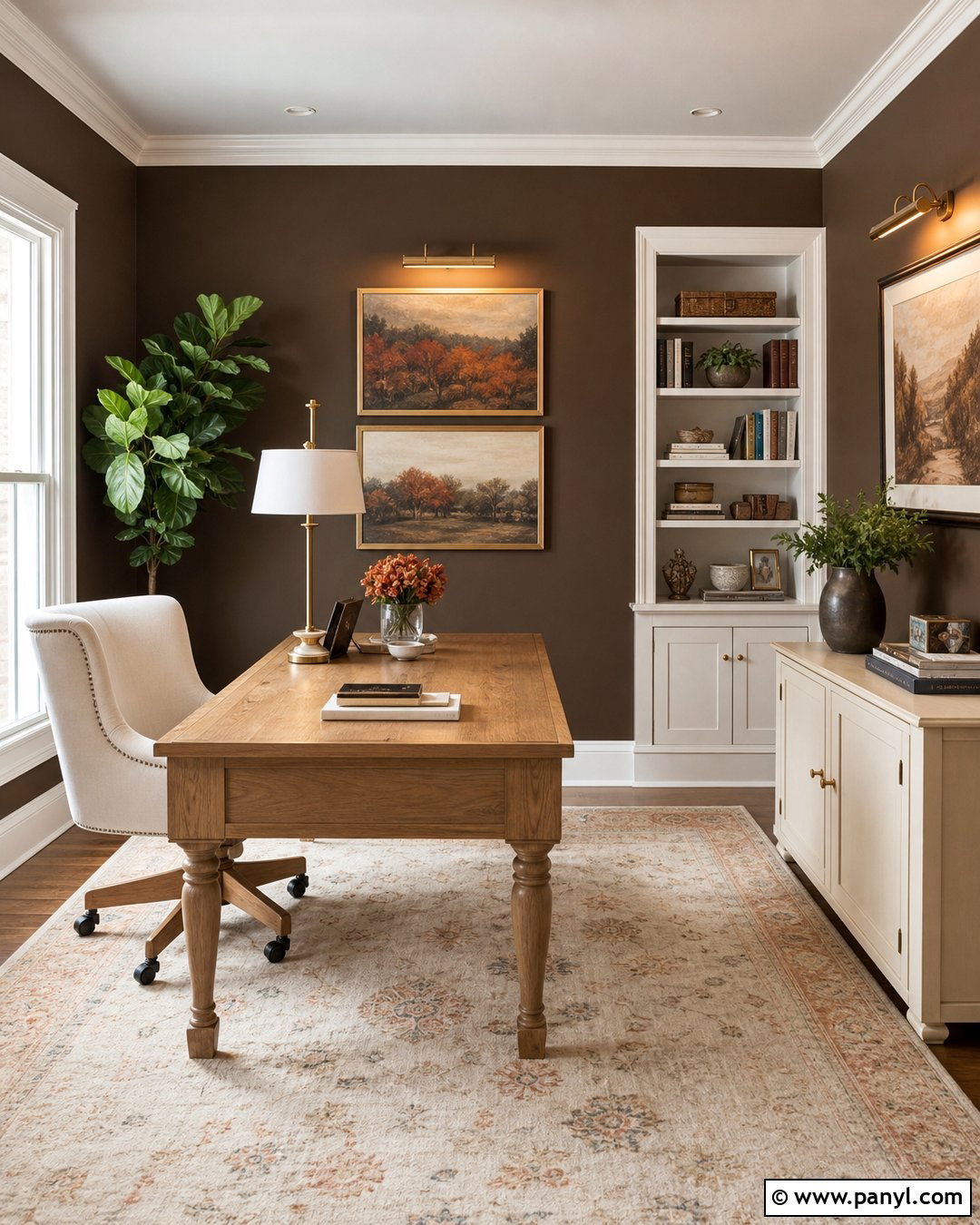 Chocolate Brown Office Walls - 25 Office Wall Color Ideas Paint Ideas
