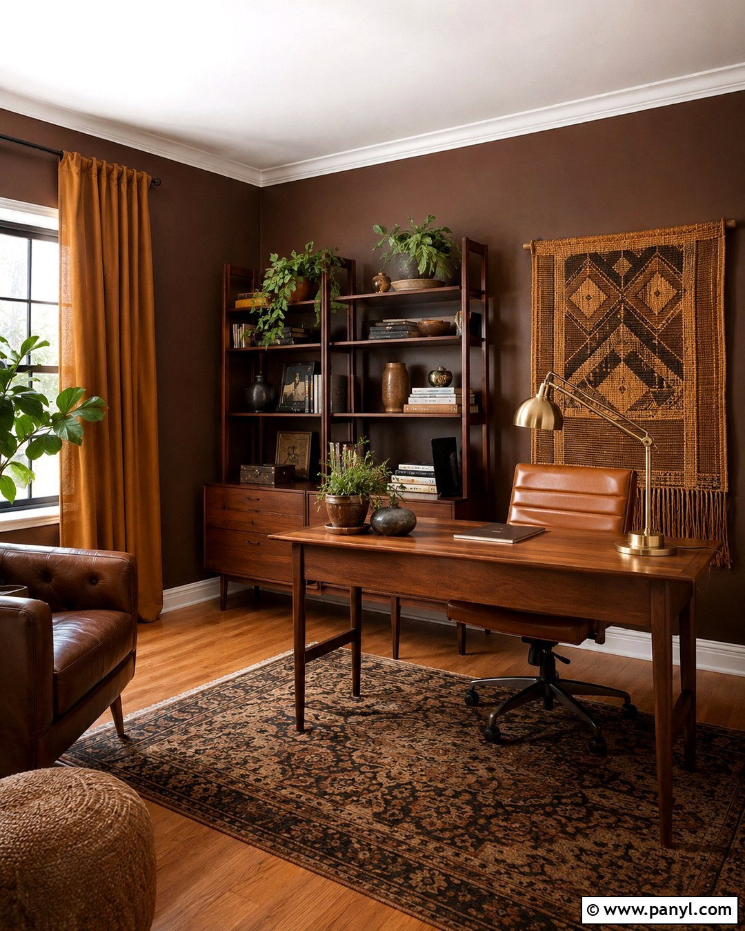 Chocolate Brown Office Walls - 20 70S Wall Paint Colors