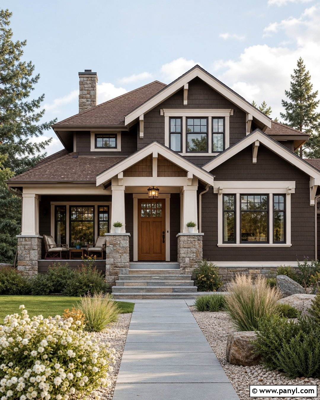 Chocolate Brown Outside Wall Colour With Cream - 35 outside wall colour ideas