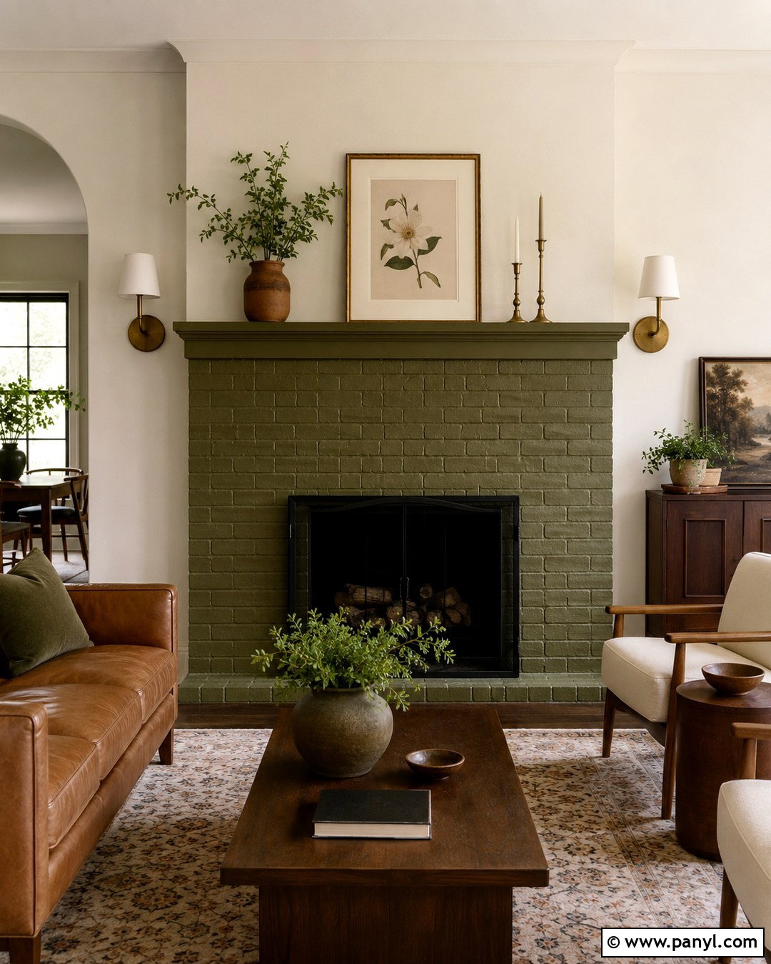 Chocolate Brown Painted Brick Fireplace - 20 Fireplace Colors Painted Brick Ideas
