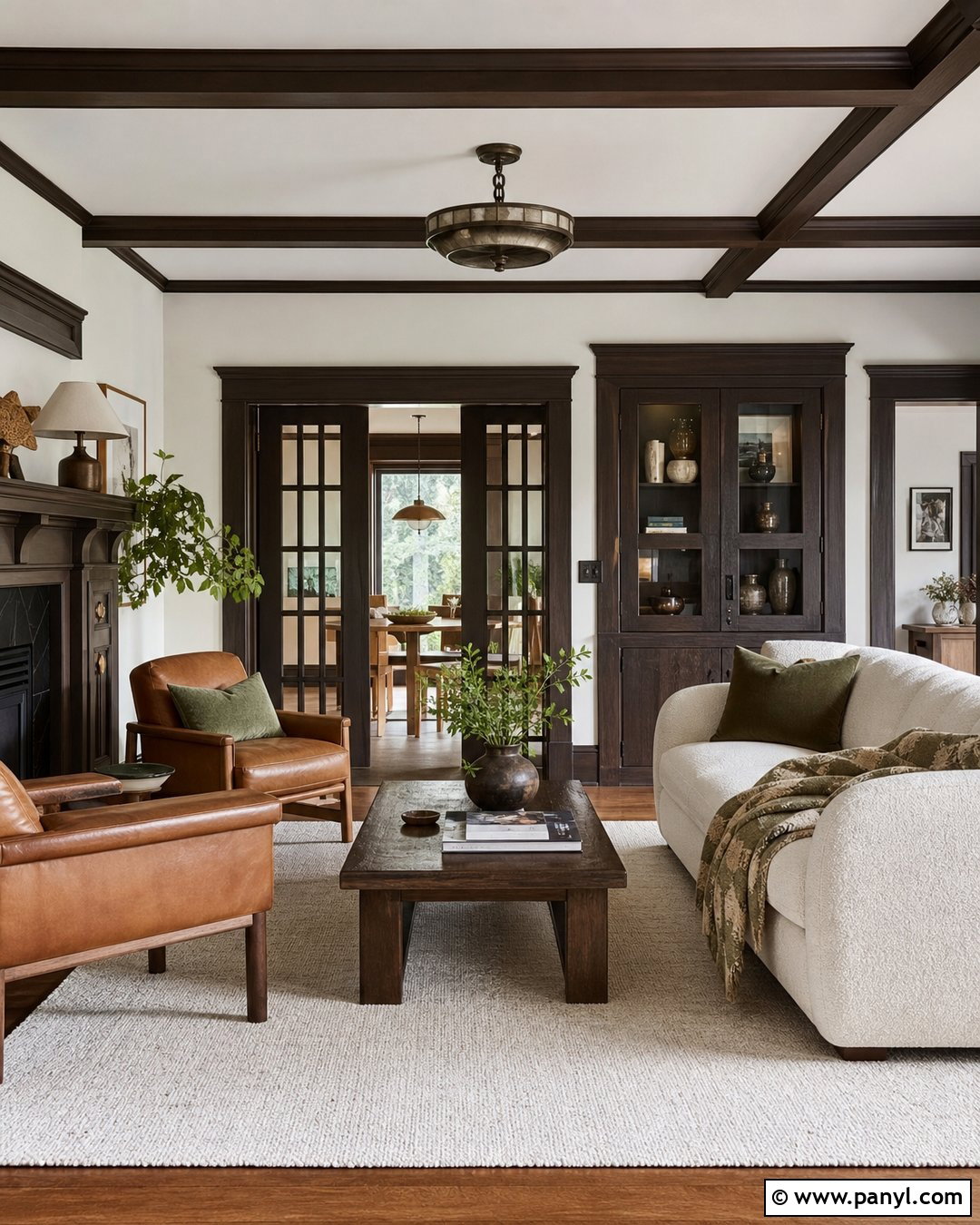 Chocolate Brown Painted Trim With White Walls - 30 painted trim white walls