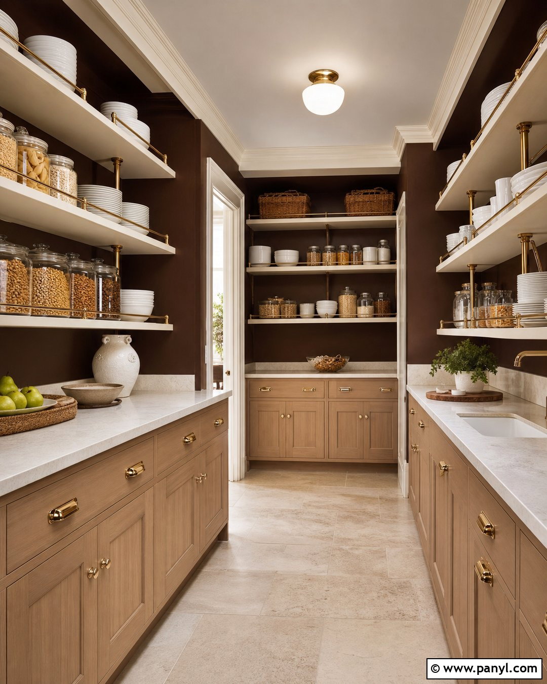 Chocolate Brown Pantry Walls - 25 Pantry Wall Colors
