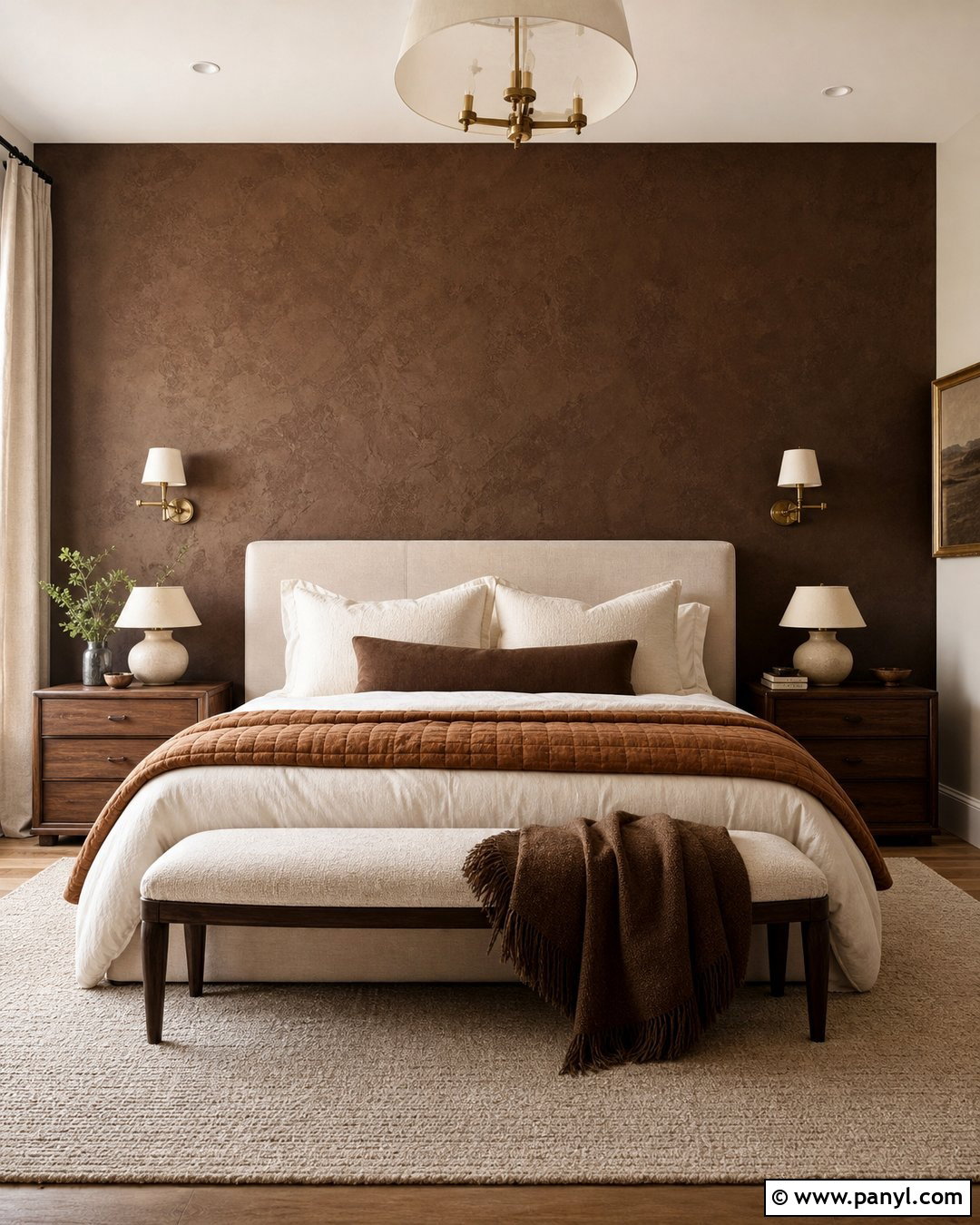 Chocolate Brown Plaster Wall - 30 texture colour wall ideas