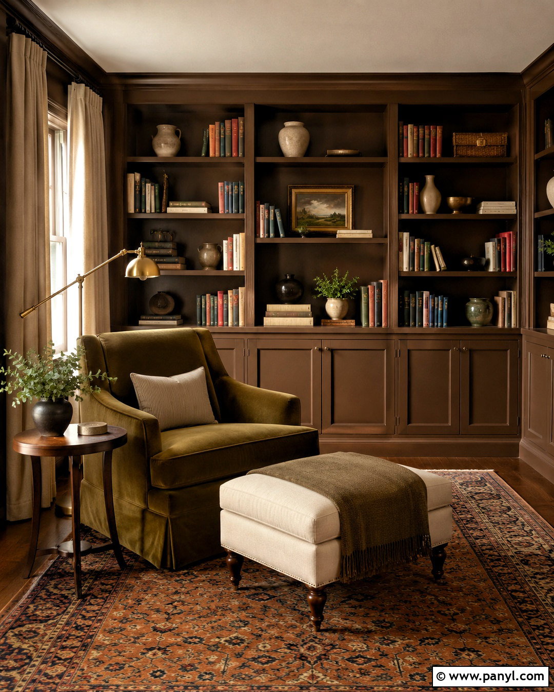 Chocolate Brown Reading Room - 20 chocolate brown room ideas
