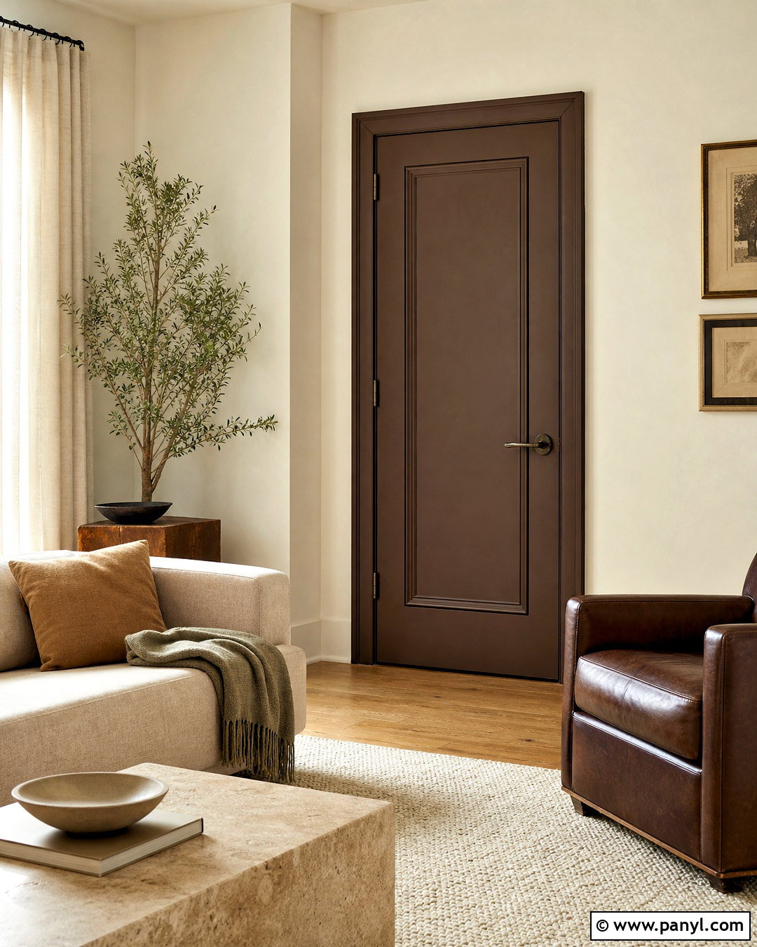 Chocolate Brown Room Door - 20 room door color ideas