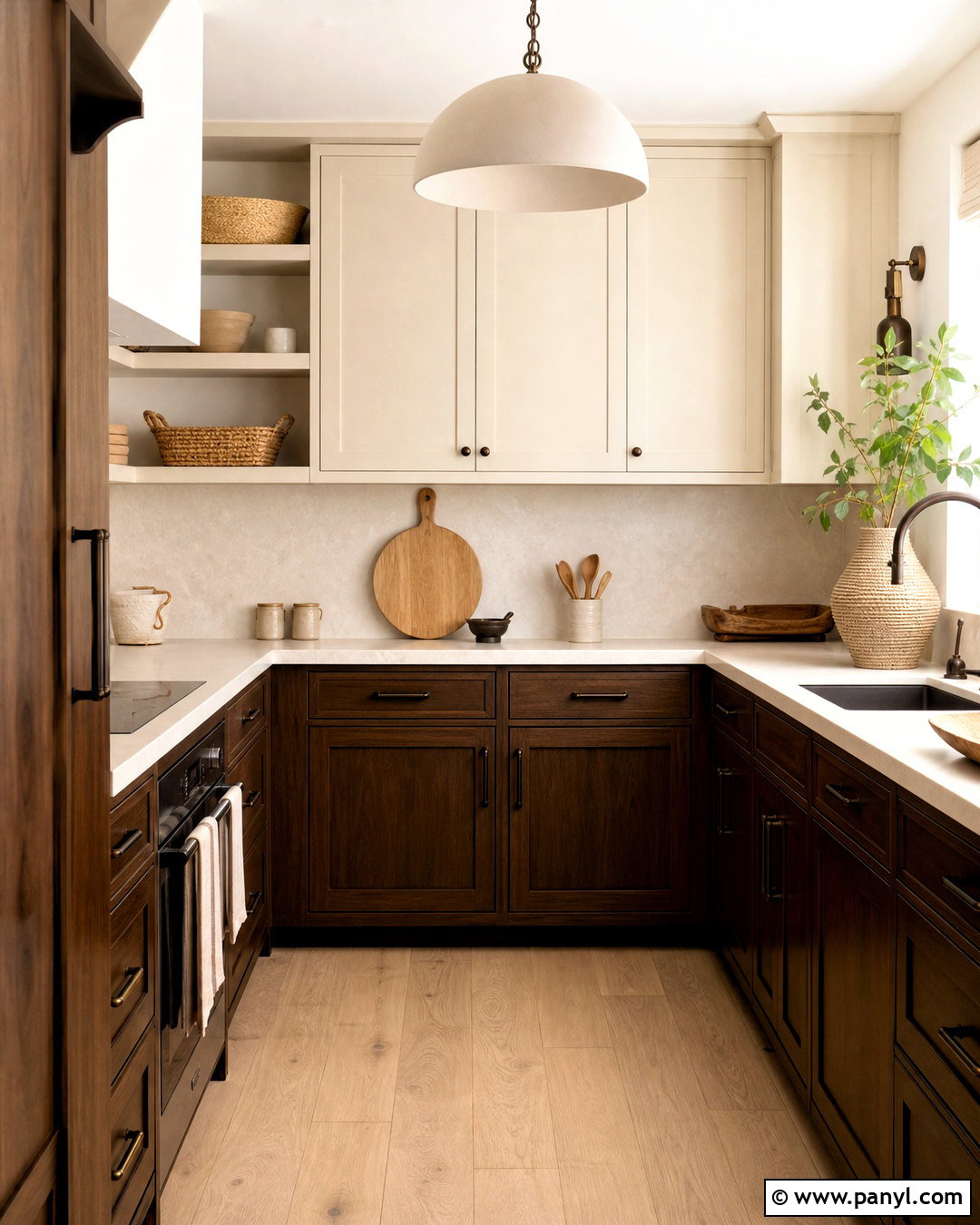 Chocolate Brown Small Kitchen - 20 small kitchen color ideas