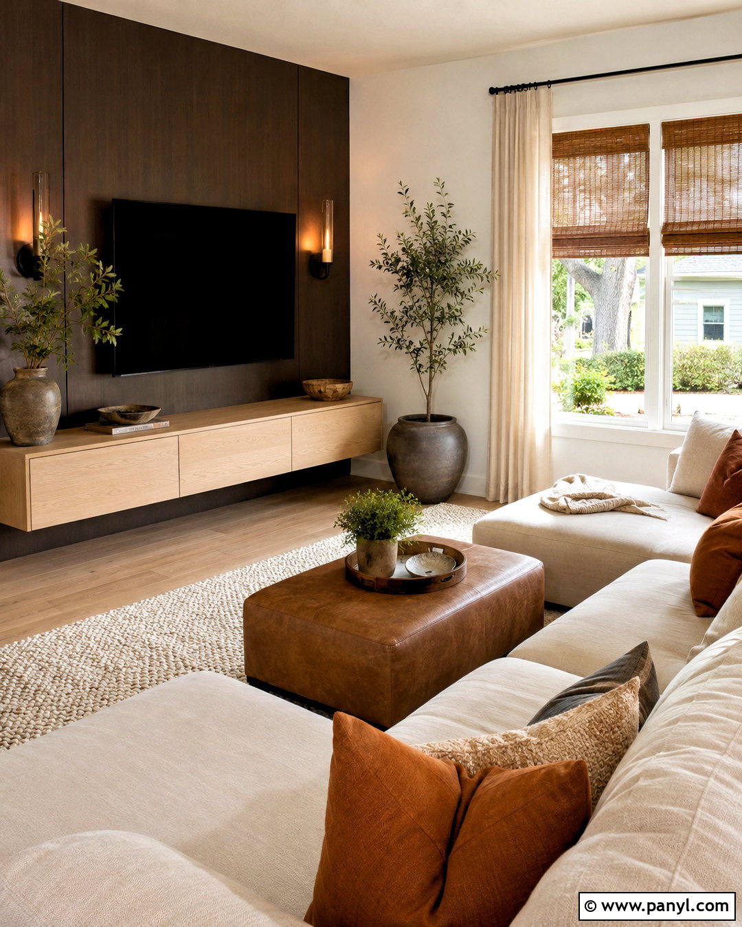 Chocolate Brown TV Wall - 35 tv wall color ideas