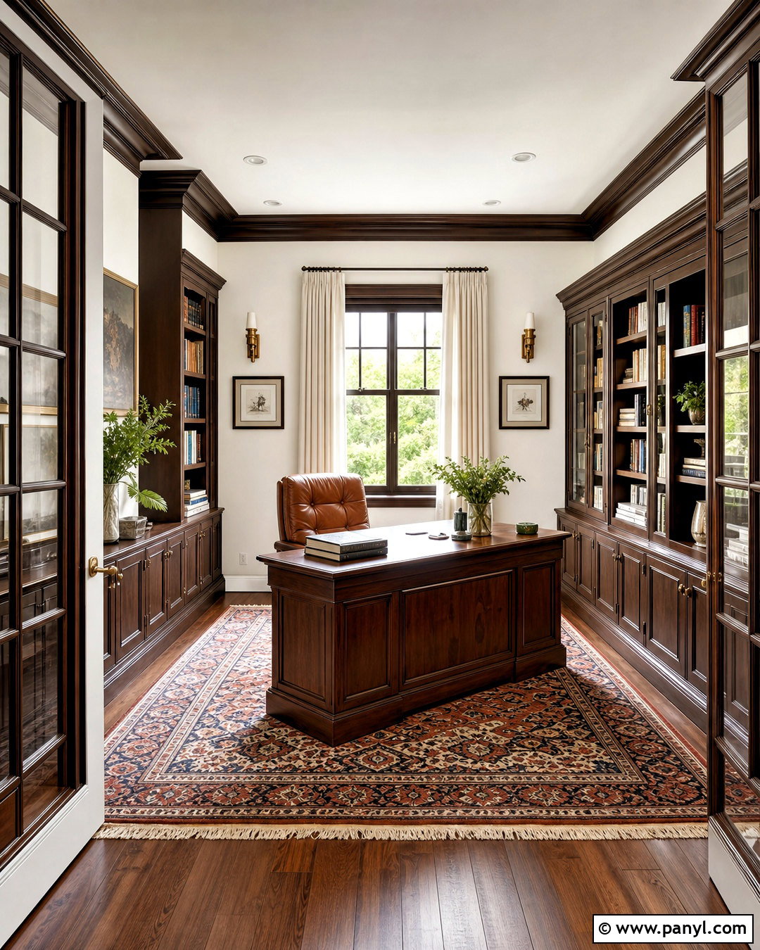 Chocolate Brown Trim With White Walls - 20 white walls with different color trim ideas