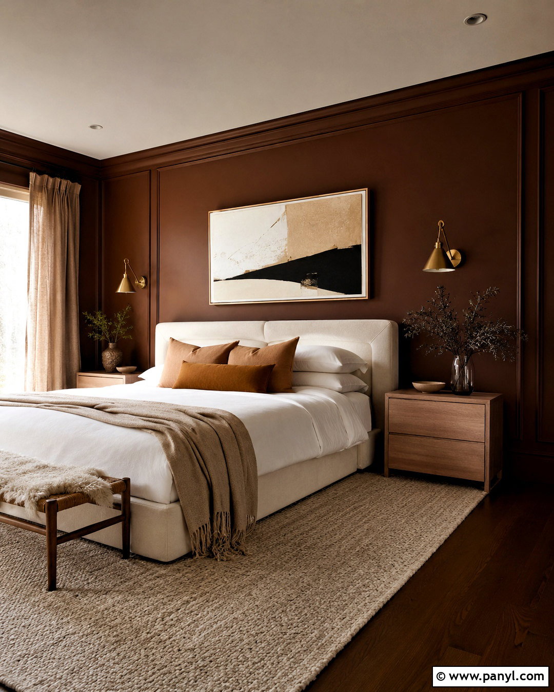Chocolate Brown Wall Color - 20 Wall Color Samples