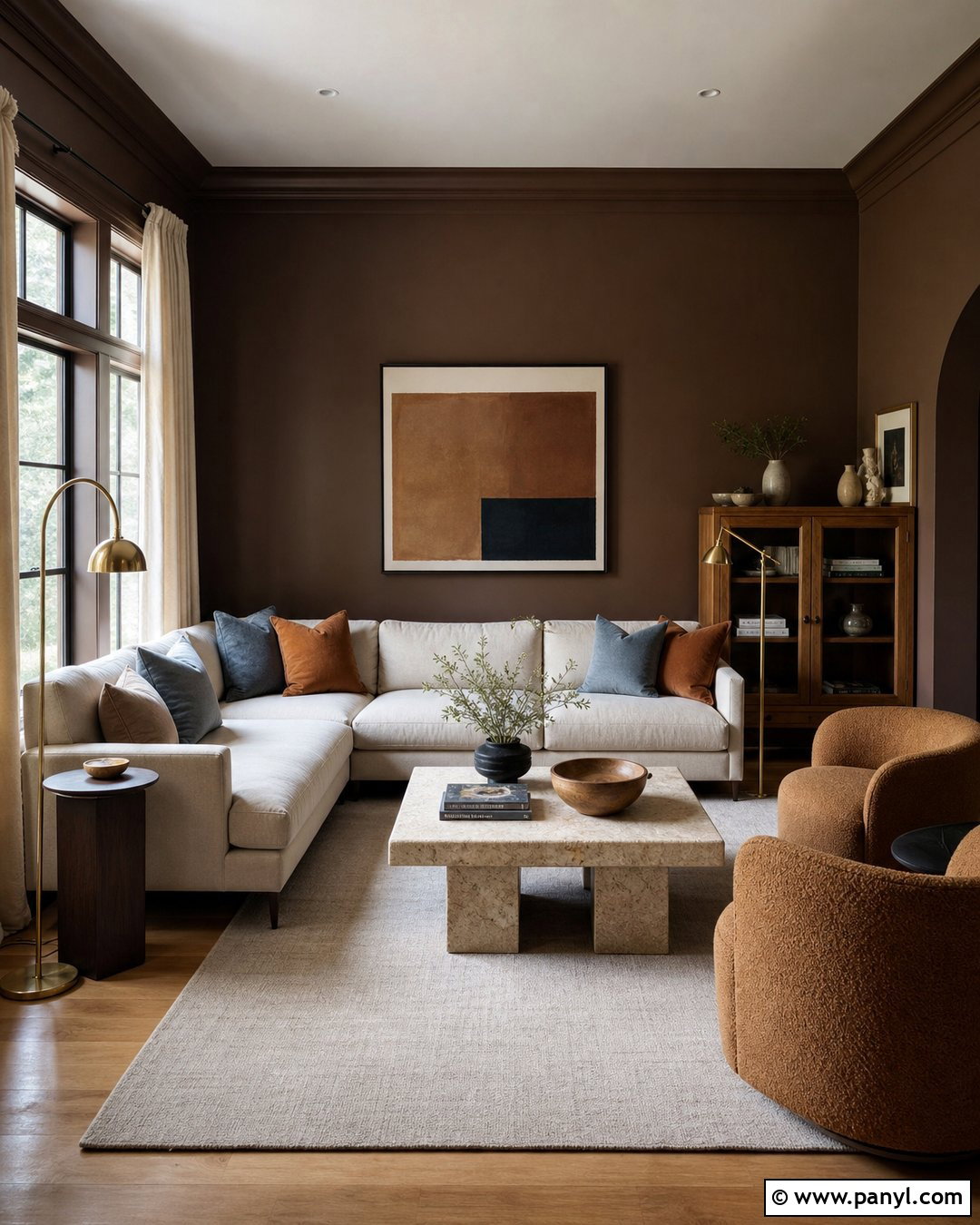Chocolate Brown Wall Color - 35 Best Wall Colors