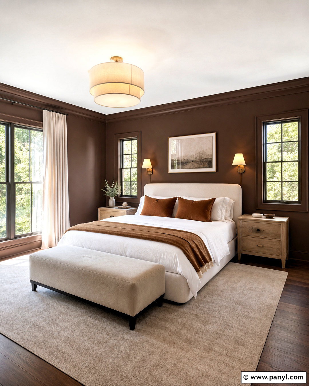 Chocolate Brown Wall Color - 40 Aesthetic Wall Colour Ideas