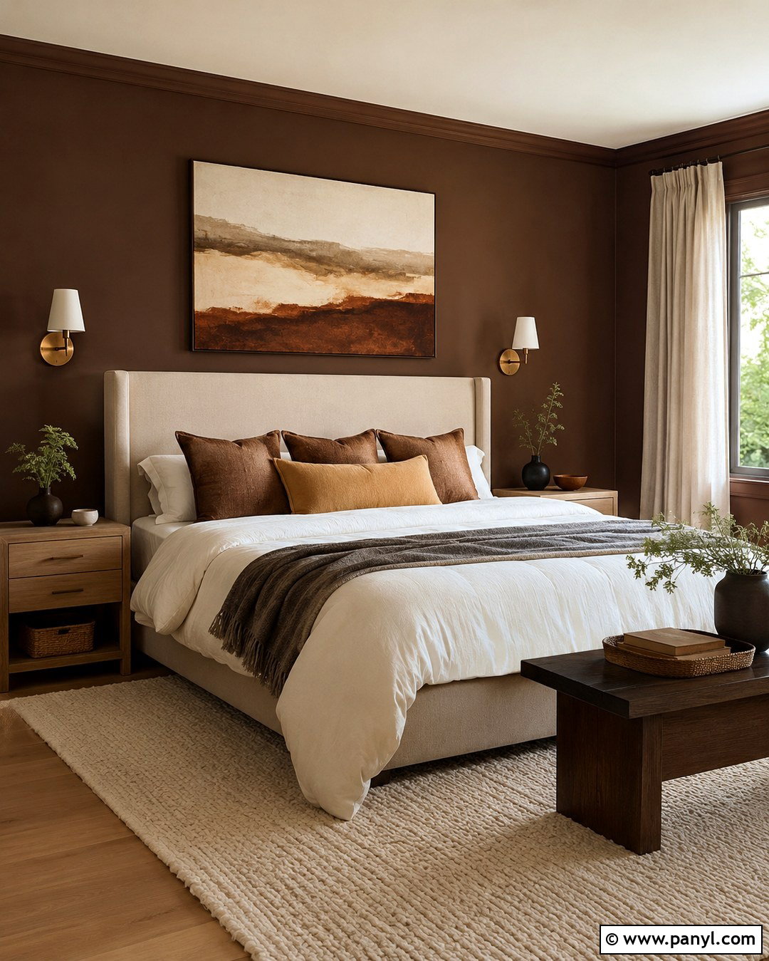 Chocolate Brown Wall Color - 20 Evergreen Wall Color Ideas