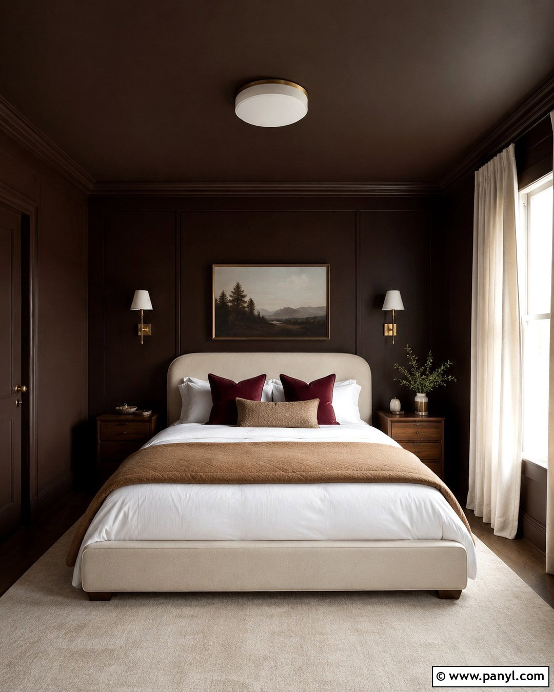Chocolate Brown Wall Color - 20 Small Home Wall Colors