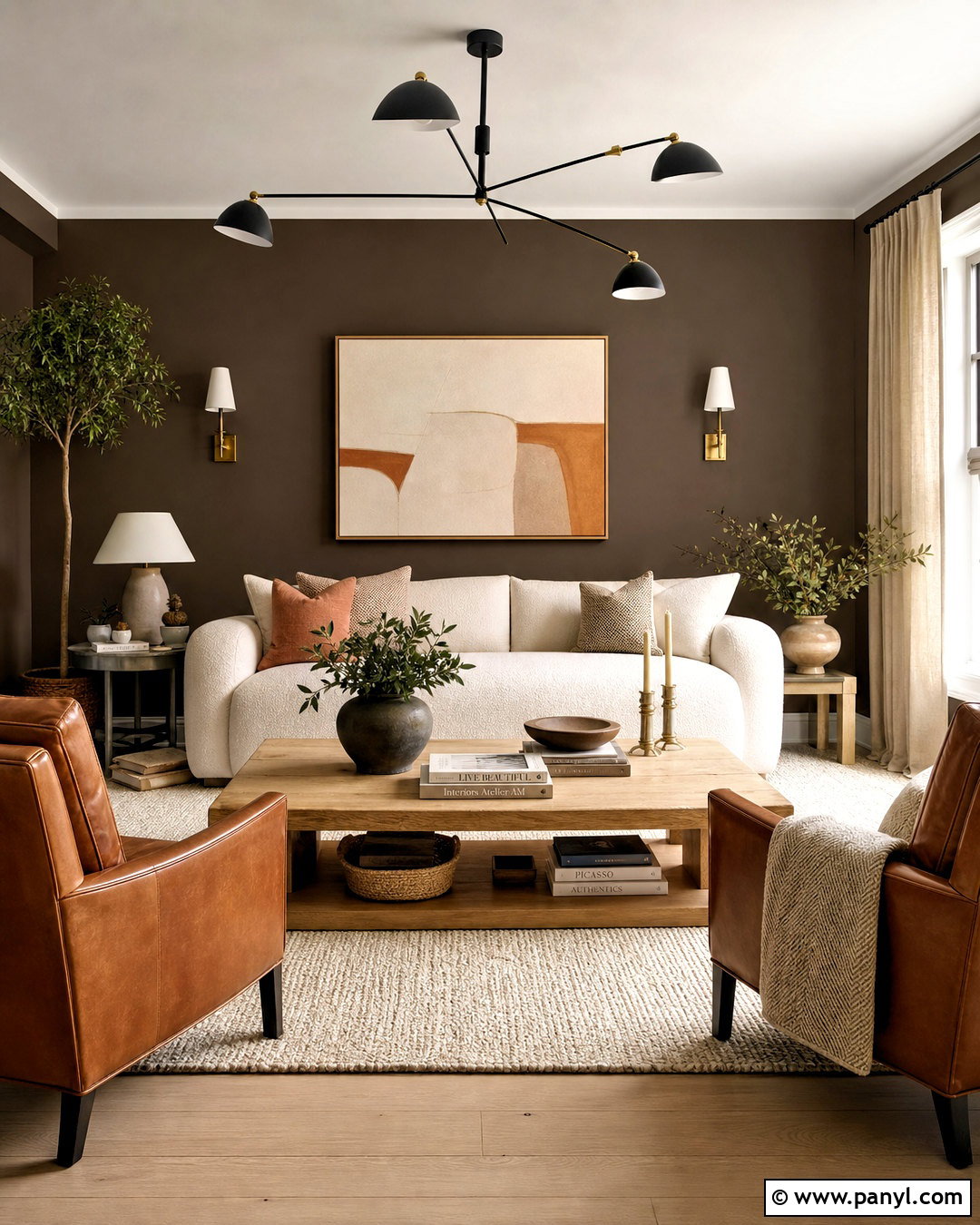 Chocolate Brown Wall Paint - 20 dark wall paint colors