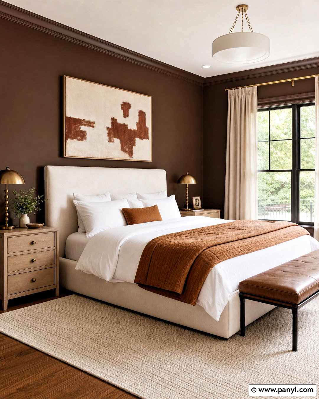 Chocolate Brown Wall Paint - 20 painting colours for walls