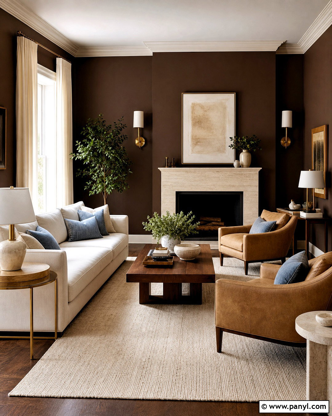 Chocolate Brown Wall Paint - 20 wall paint colour ideas