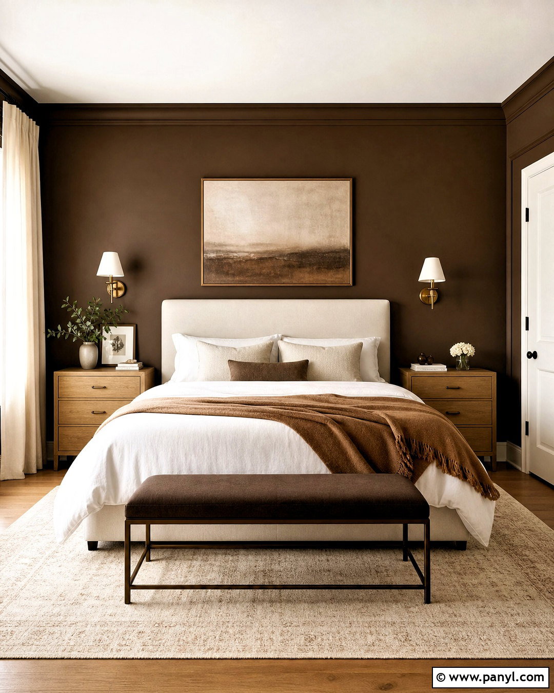 Chocolate Brown Wall Paint - 20 wall painting colour ideas